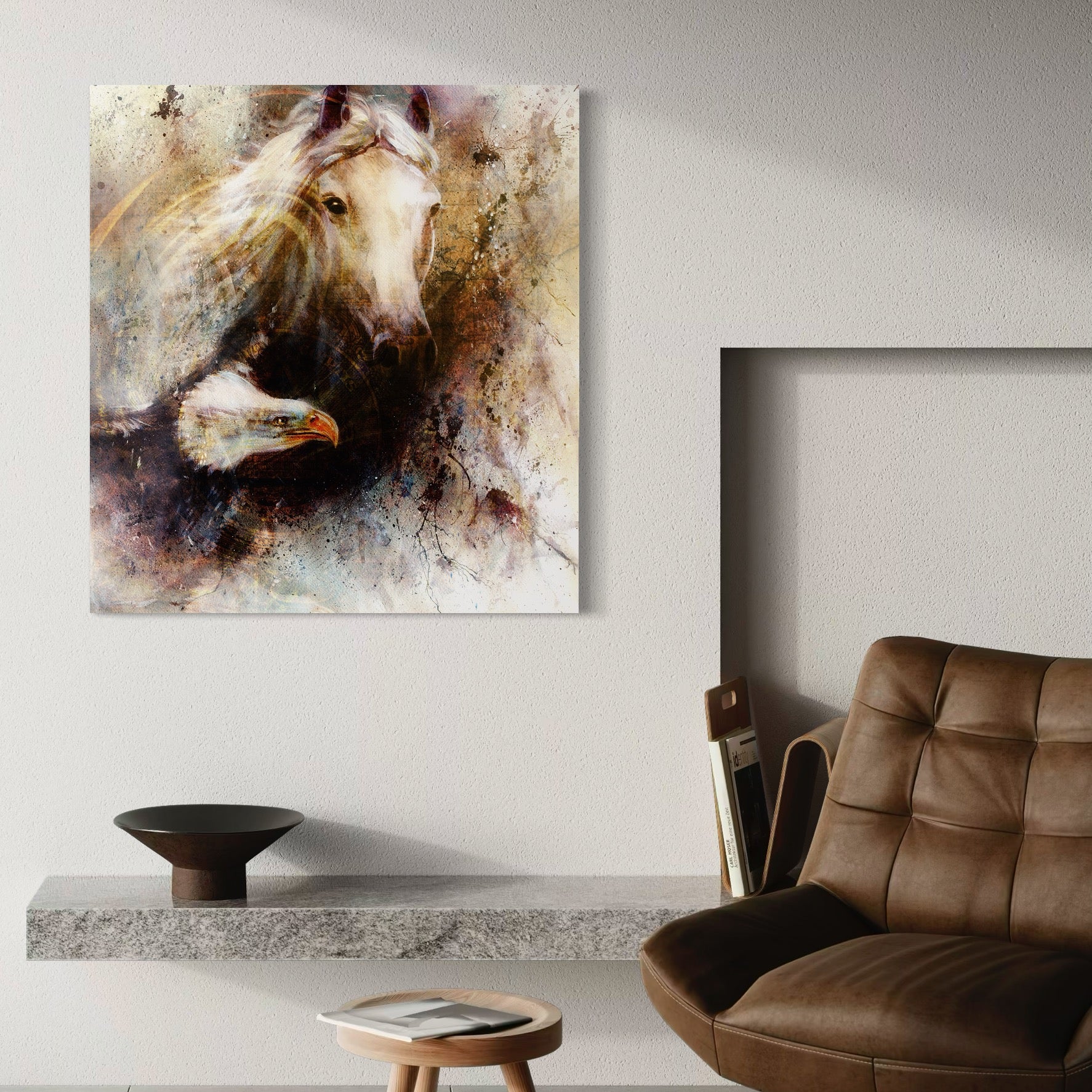 Tablou Canvas Premium LuxCanva® C1011, Privirea Animalelor ,  Living, Dormitor, Birou, Relaxare, Culori Vibrante