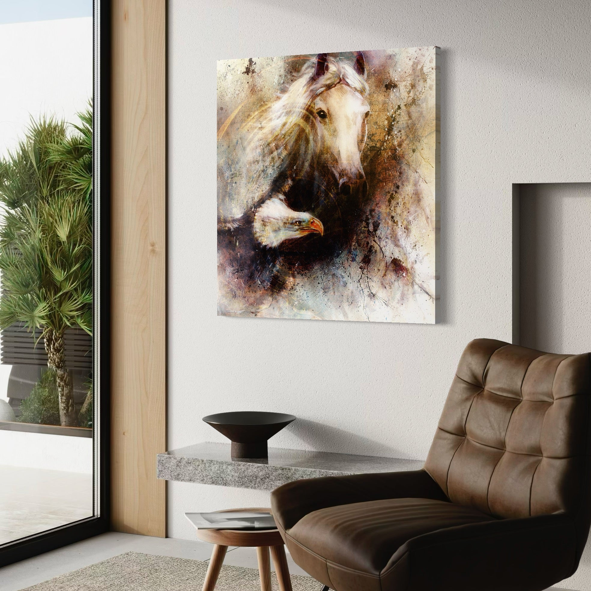 Tablou Canvas Premium LuxCanva® C1011, Privirea Animalelor ,  Living, Dormitor, Birou, Relaxare, Culori Vibrante