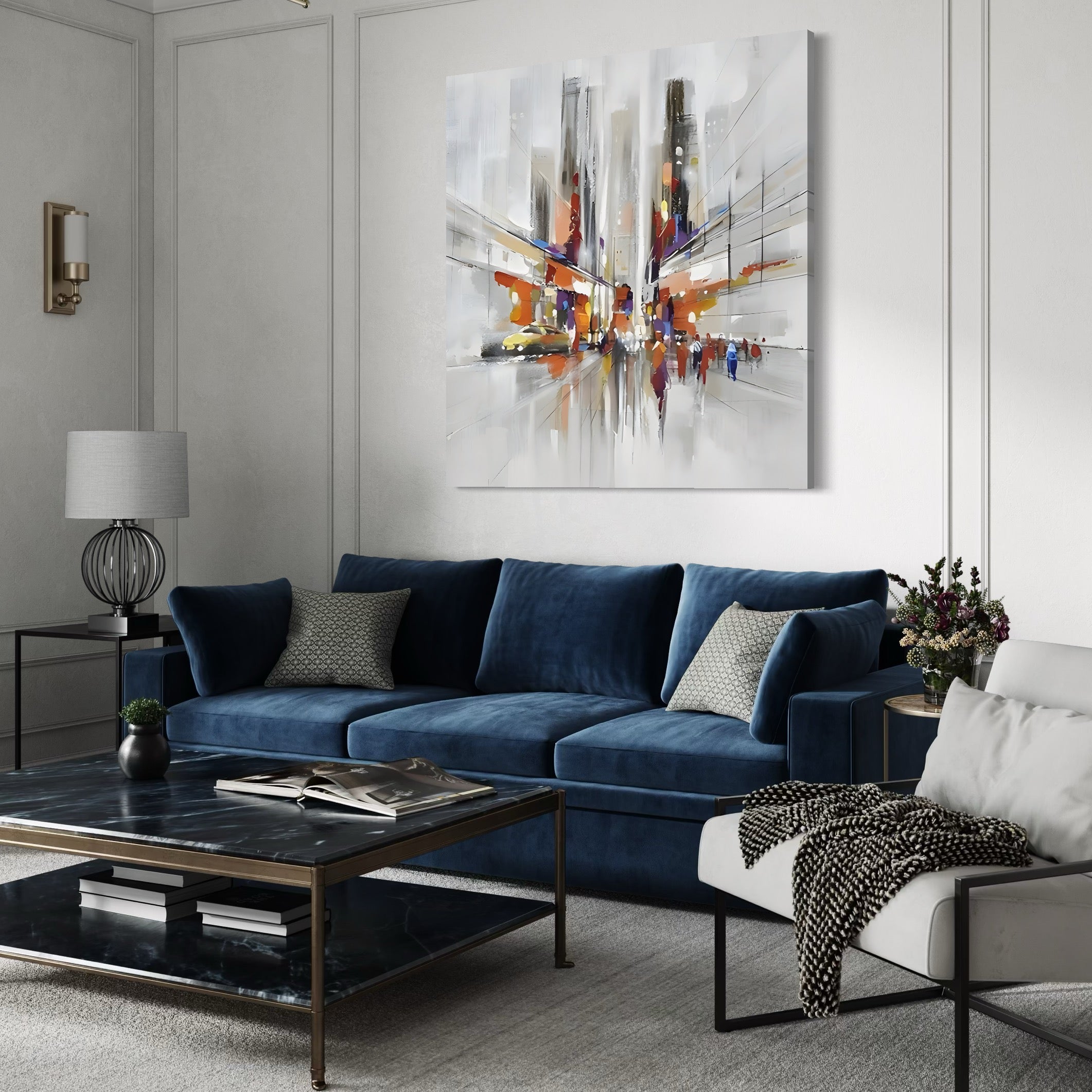 Tablou Canvas Premium LuxCanva® C1013, Abstract ,  Abstract, Culori, Living, Dormitor, Birou, Relaxare, Culori Vibrante