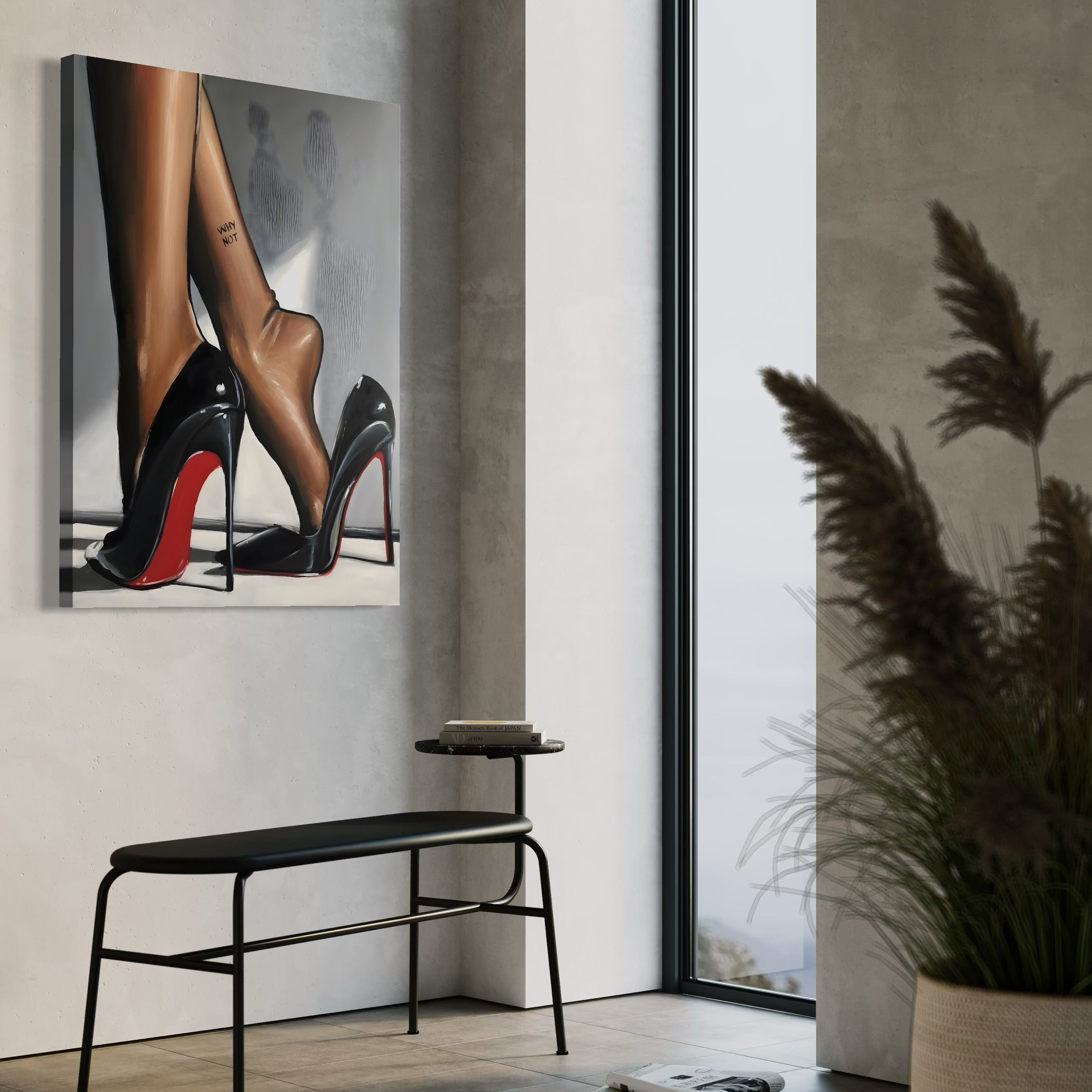 Tablou Canvas Premium LuxCanva® C1015, Pantofi Cu Toc Cui , Pantofi, Culori, Mesaj, Living, Dormitor, Birou, Relaxare, Culori Vibrante