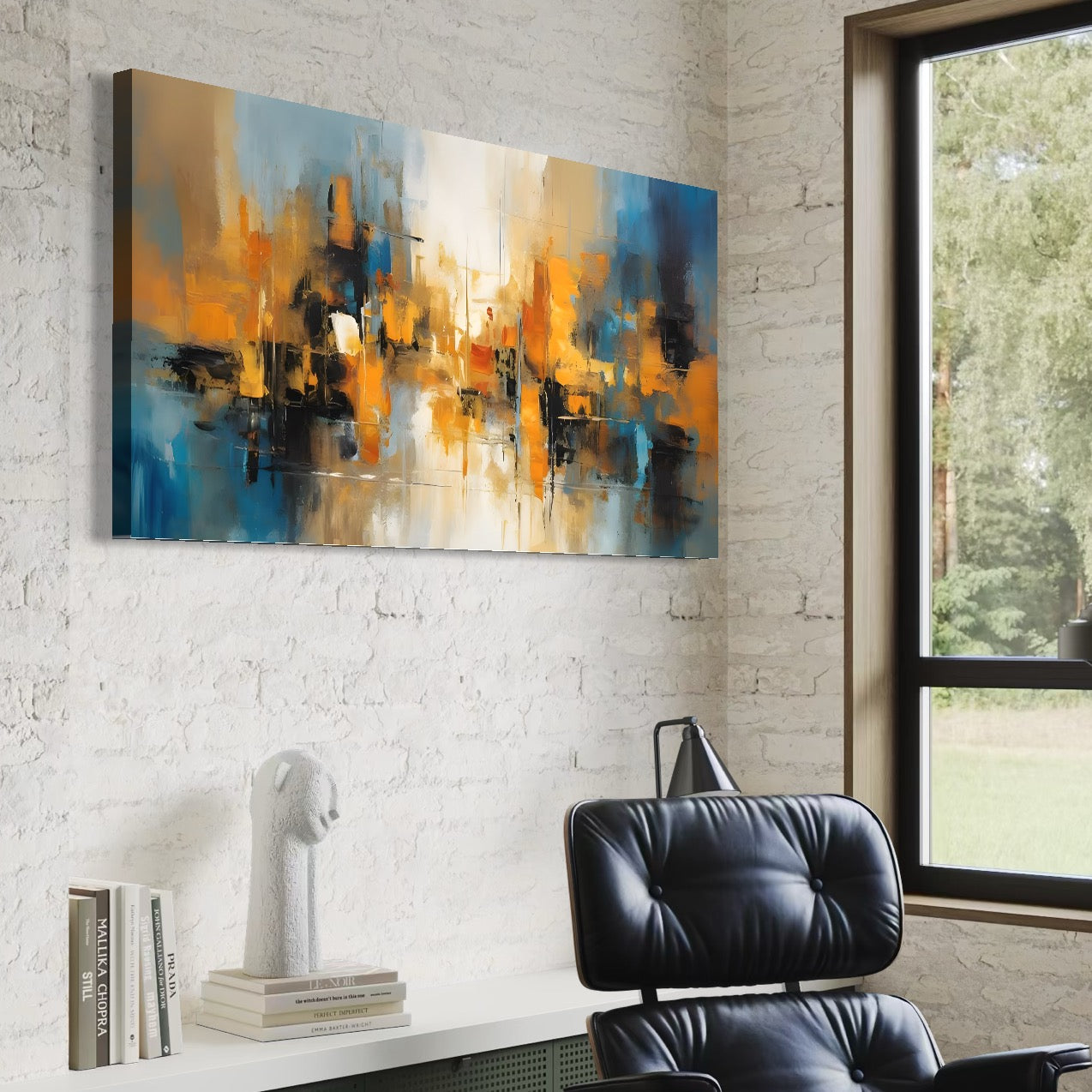 Tablou Canvas Premium LuxCanva® A1624, Reflexie Colorata , Room, Decorativ, Cromatic, Contrast, Abstract, Dormitor, Culori Vibrante