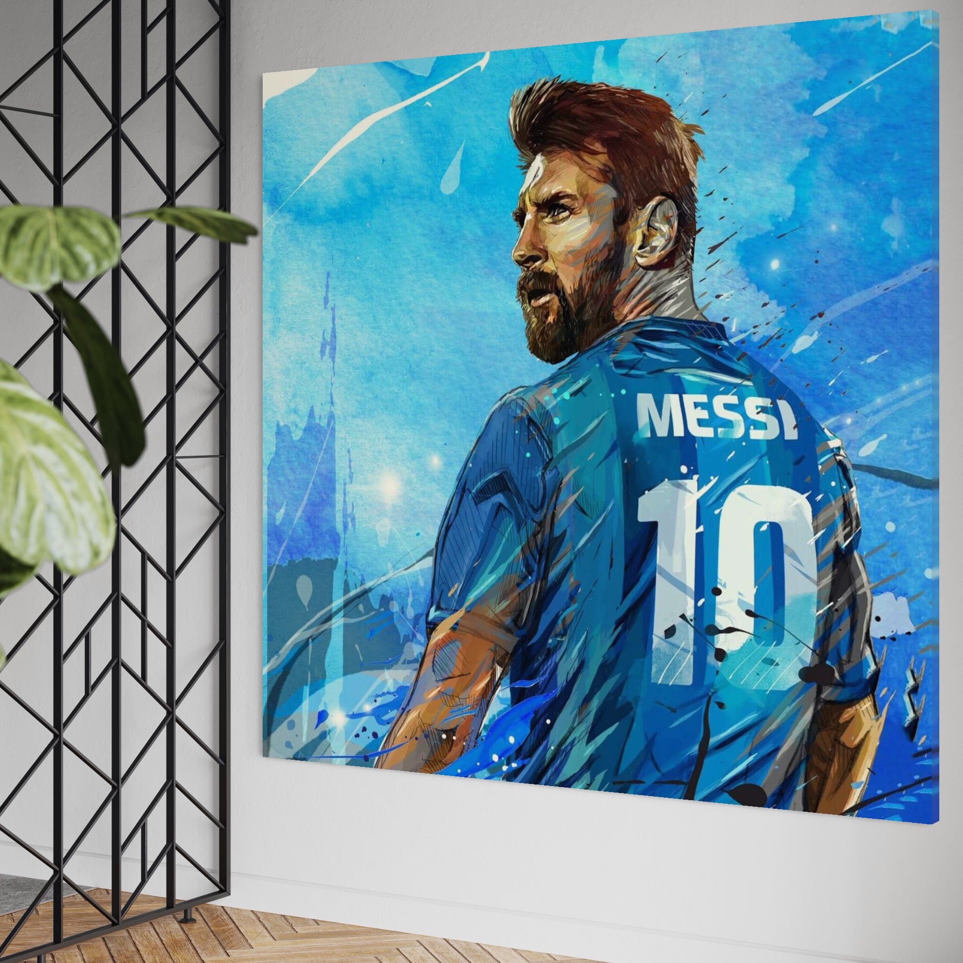 Tablou Canvas Premium LuxCanva® A1320, Lionel Andrés Messi , Living, Echipa, Fotbal, FC Barcelona, Balon De Aur, Culori Vibrante