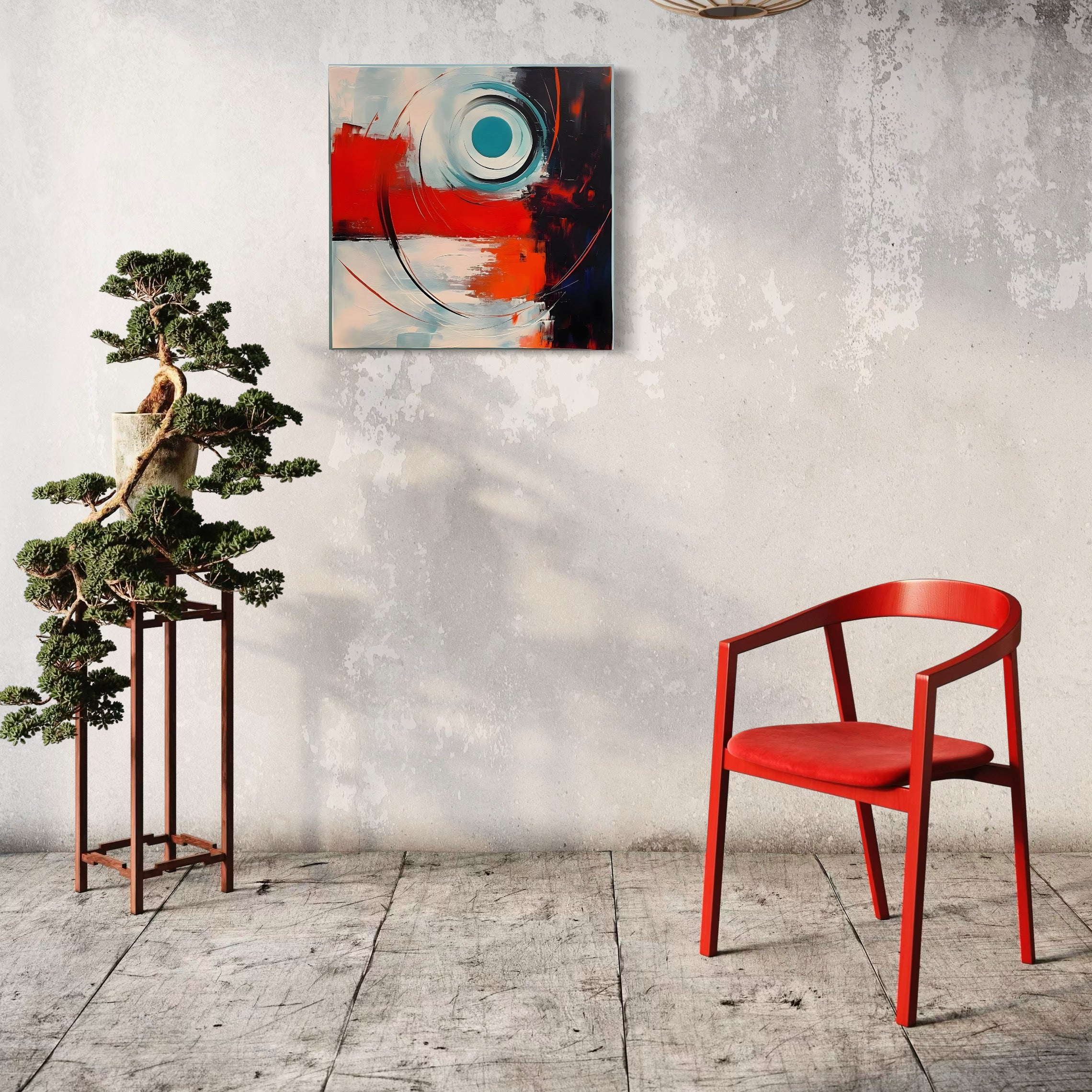 Tablou Canvas Premium LuxCanva® A1639, Viziune Abstracta , Room, Decorativ, Cromatic, Dormitor, Culori Vibrante