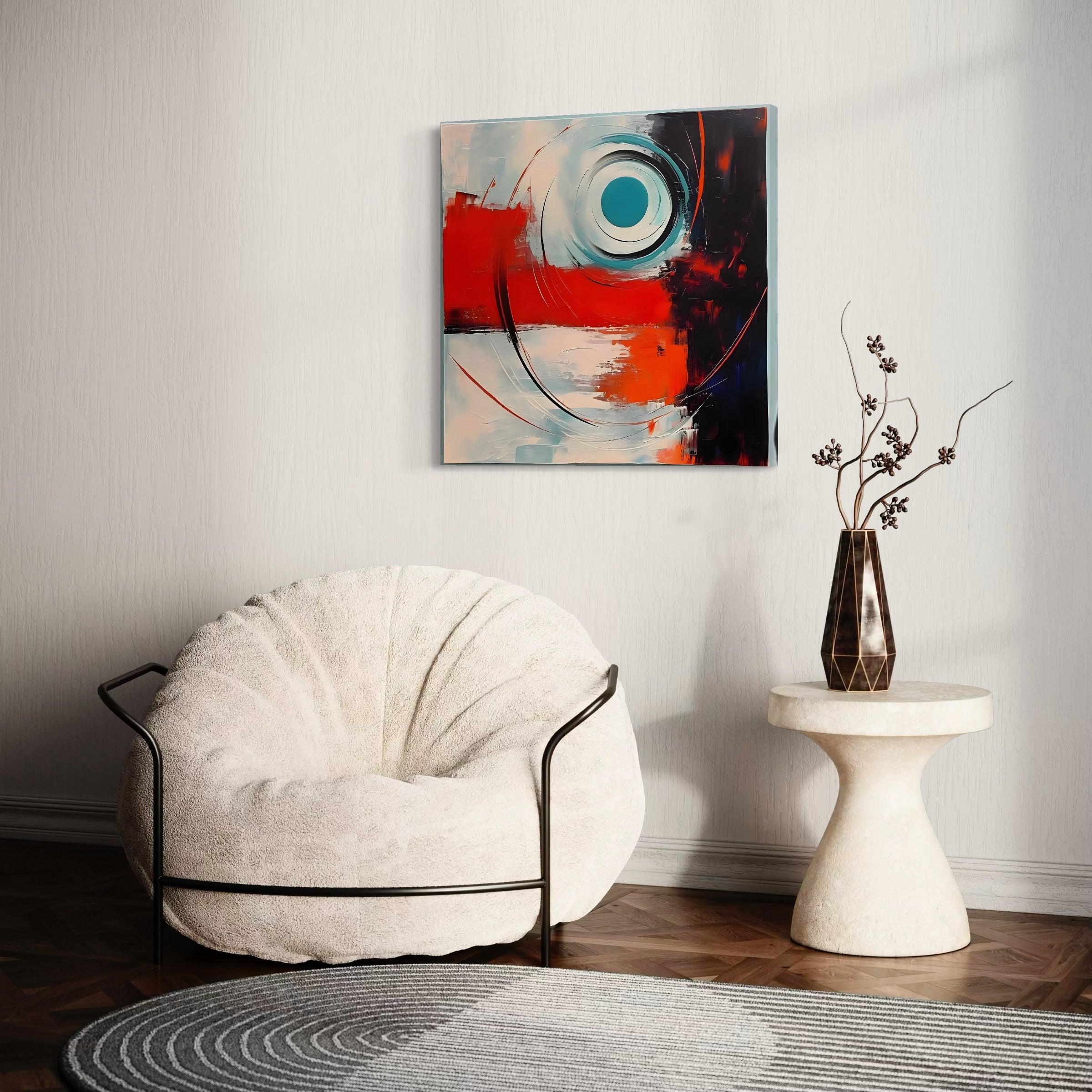 Tablou Canvas Premium LuxCanva® A1639, Viziune Abstracta , Room, Decorativ, Cromatic, Dormitor, Culori Vibrante