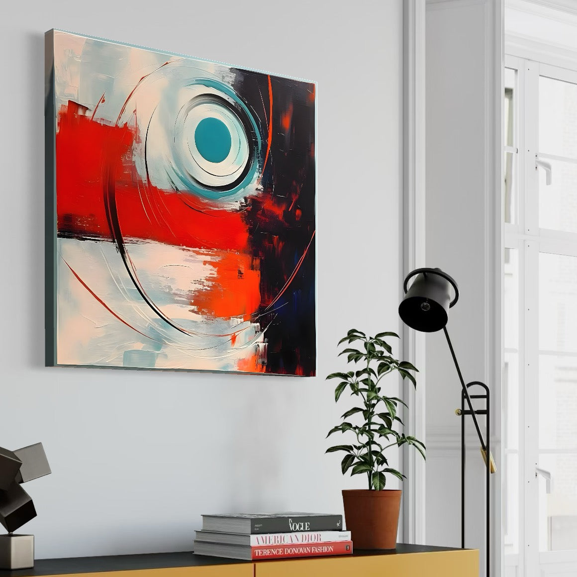 Tablou Canvas Premium LuxCanva® A1639, Viziune Abstracta , Room, Decorativ, Cromatic, Dormitor, Culori Vibrante