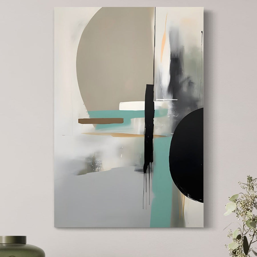 Panza Tablou LuxCanva® Premium LuxCanva® A1635 prezintă forme circulare abstracte în culori vibrante, perfecte pentru decorarea dormitorului. Imprimată pe panza bumbac, această piesă decorativă adaugă stil modern oricărui perete deschis la culoare.