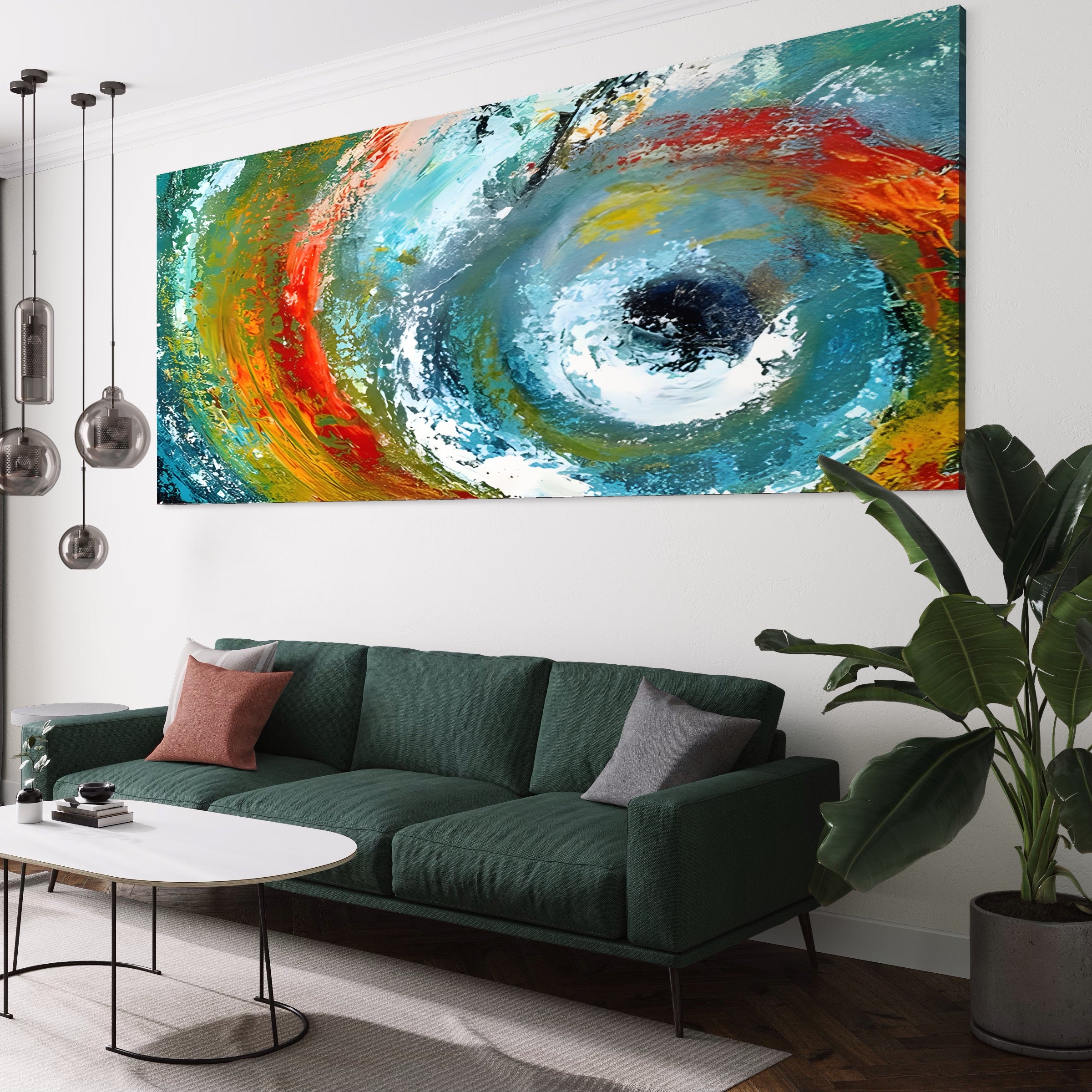 Tablou Canvas Premium LuxCanva® A1310, Vartejul Culorilor , Living, Abstract, Multicolor, Amestec De Culori, Dormitor, Culori Vibrante