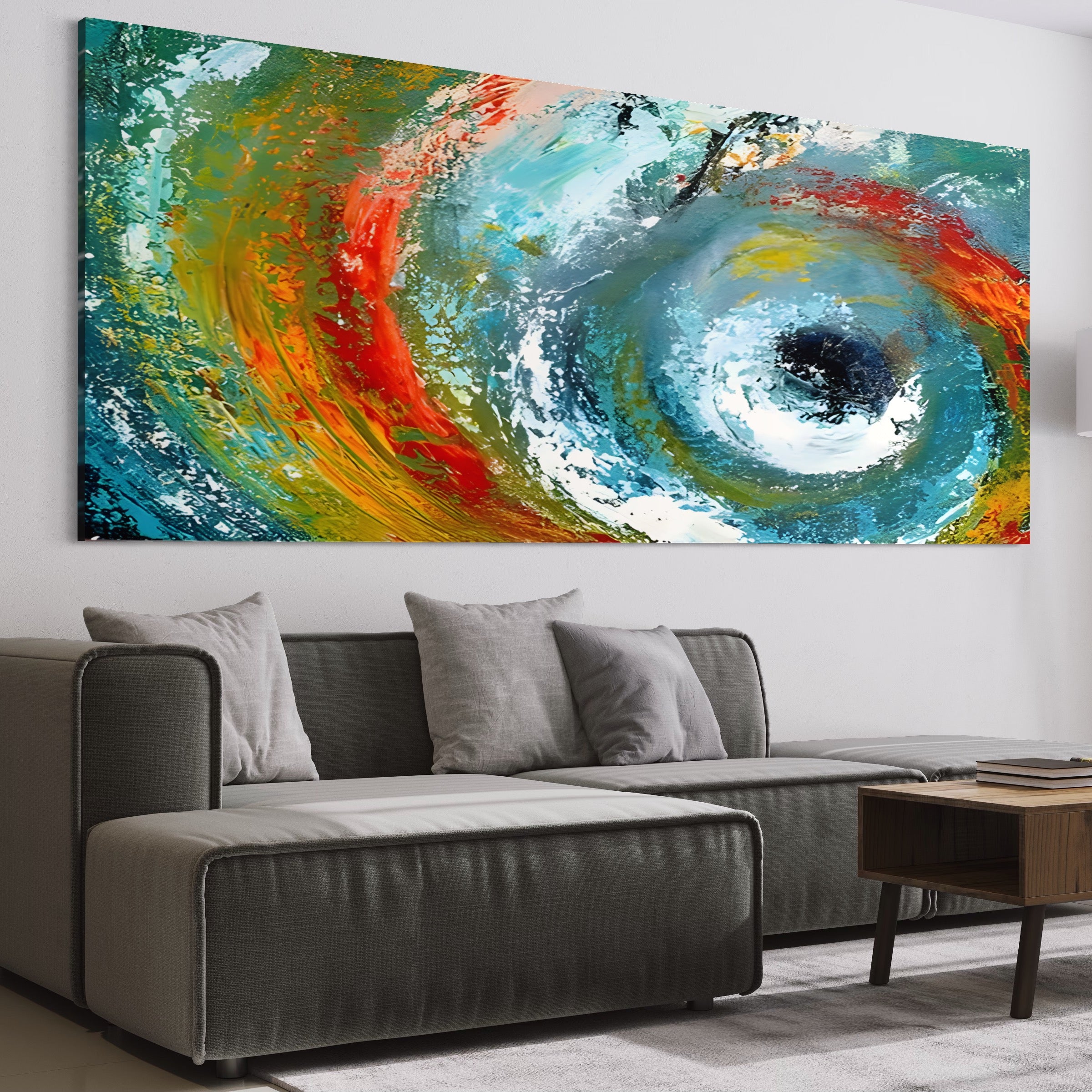 Tablou Canvas Premium LuxCanva® A1310, Vartejul Culorilor , Living, Abstract, Multicolor, Amestec De Culori, Dormitor, Culori Vibrante