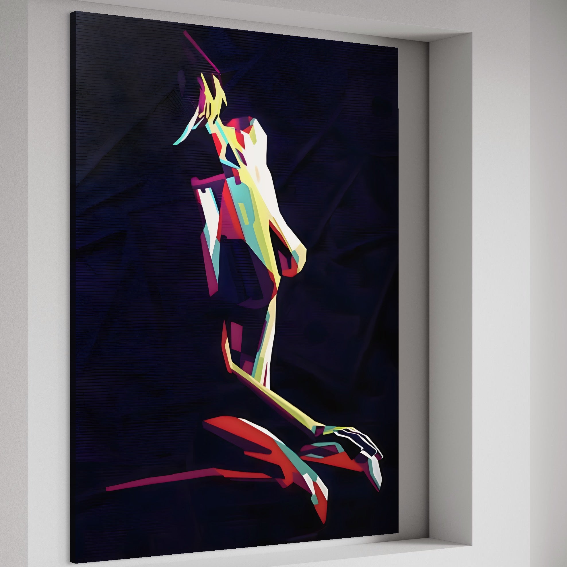 Tablou Canvas Premium LuxCanva® A1308, Abstract Nude , Femeie, Senzual, Trup, Dormitor, Culori Vibrante