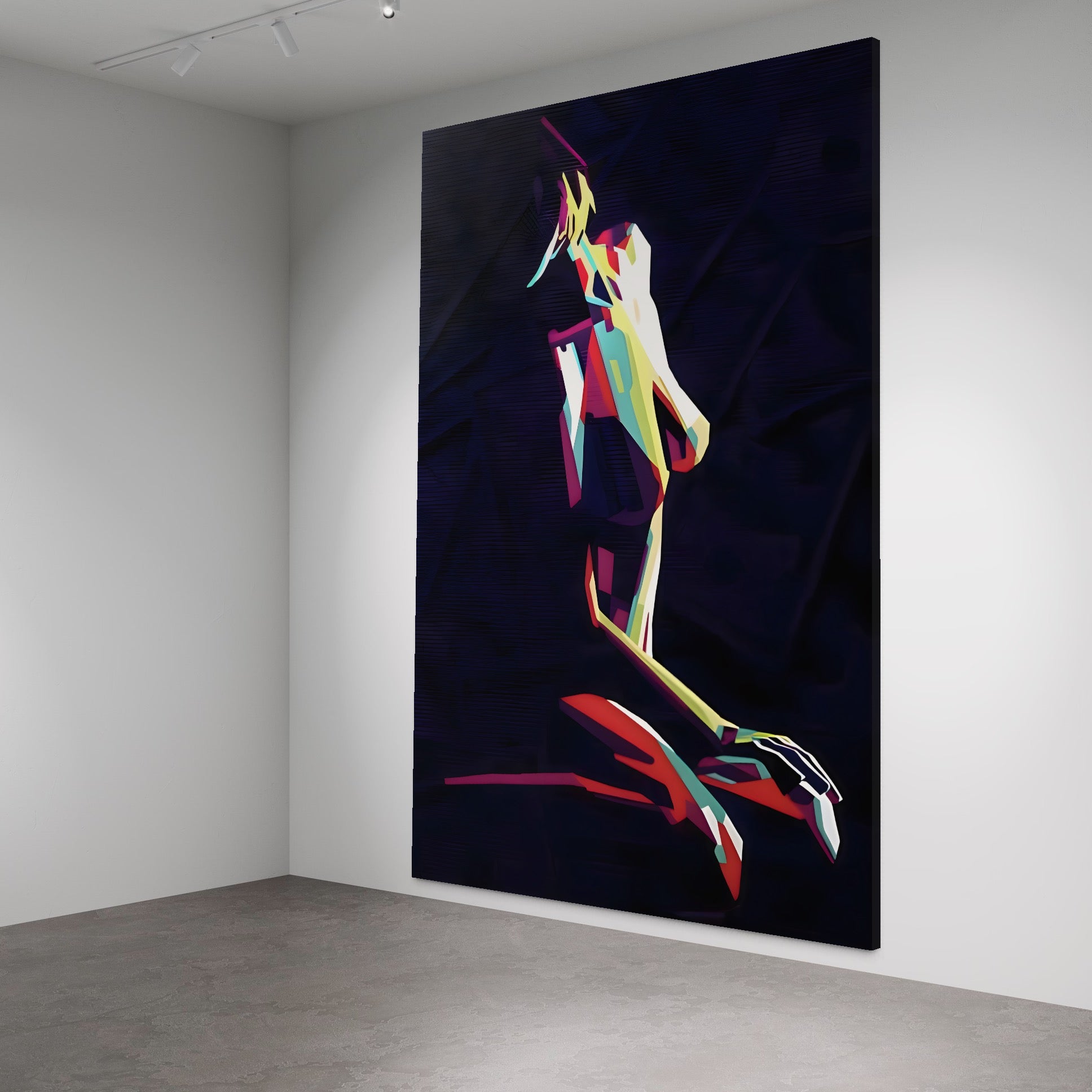 Tablou Canvas Premium LuxCanva® A1308, Abstract Nude , Femeie, Senzual, Trup, Dormitor, Culori Vibrante