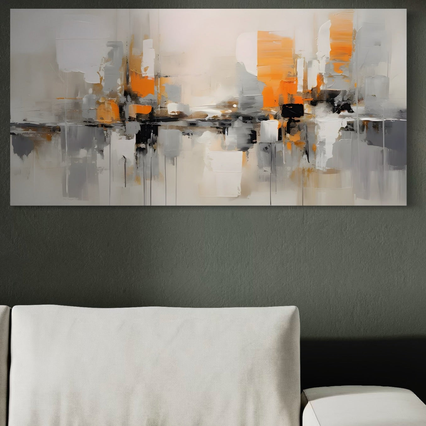 Tablou Canvas Premium LuxCanva® A1626, Pictura Gri , Room, Decorativ, Non Culori, Reflexie, Abstract, Dormitor, Culori Vibrante