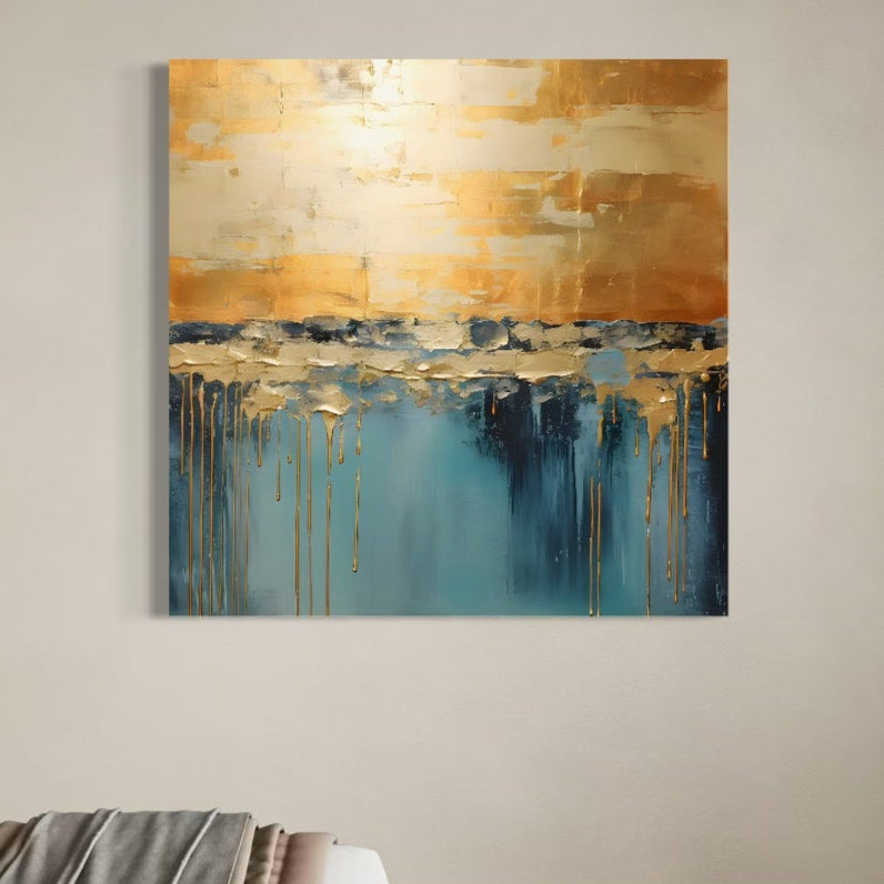 Tablou Canvas Premium LuxCanva® A1643, Blue Contrast ,  Living, Decorativ, Abstract, Cromatic, Dormitor, Culori Vibrante