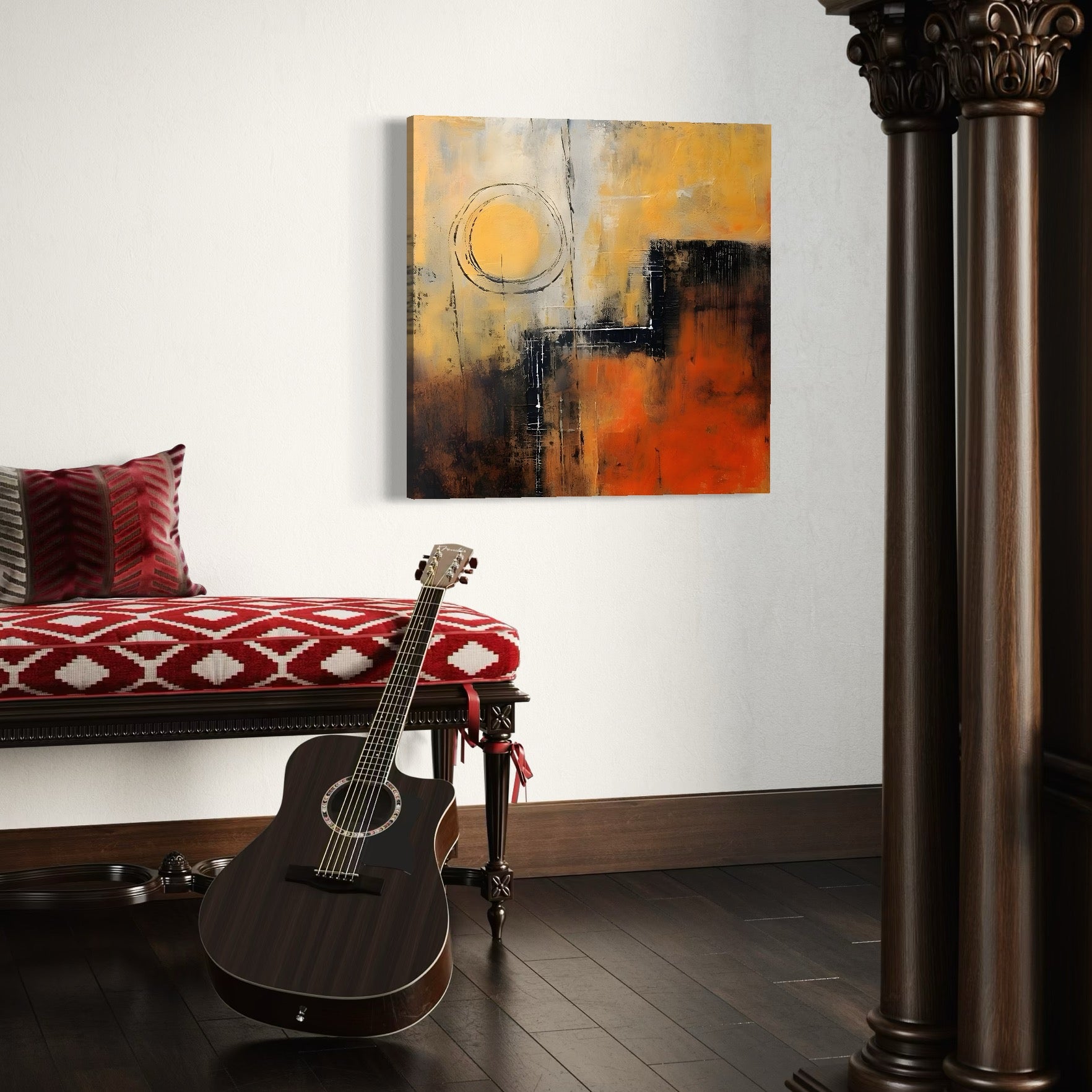 Tablou Canvas Premium LuxCanva® A1645, Infinite Flow , Dormitor, Decorativ, Cromatic, Living, Culori Vibrante