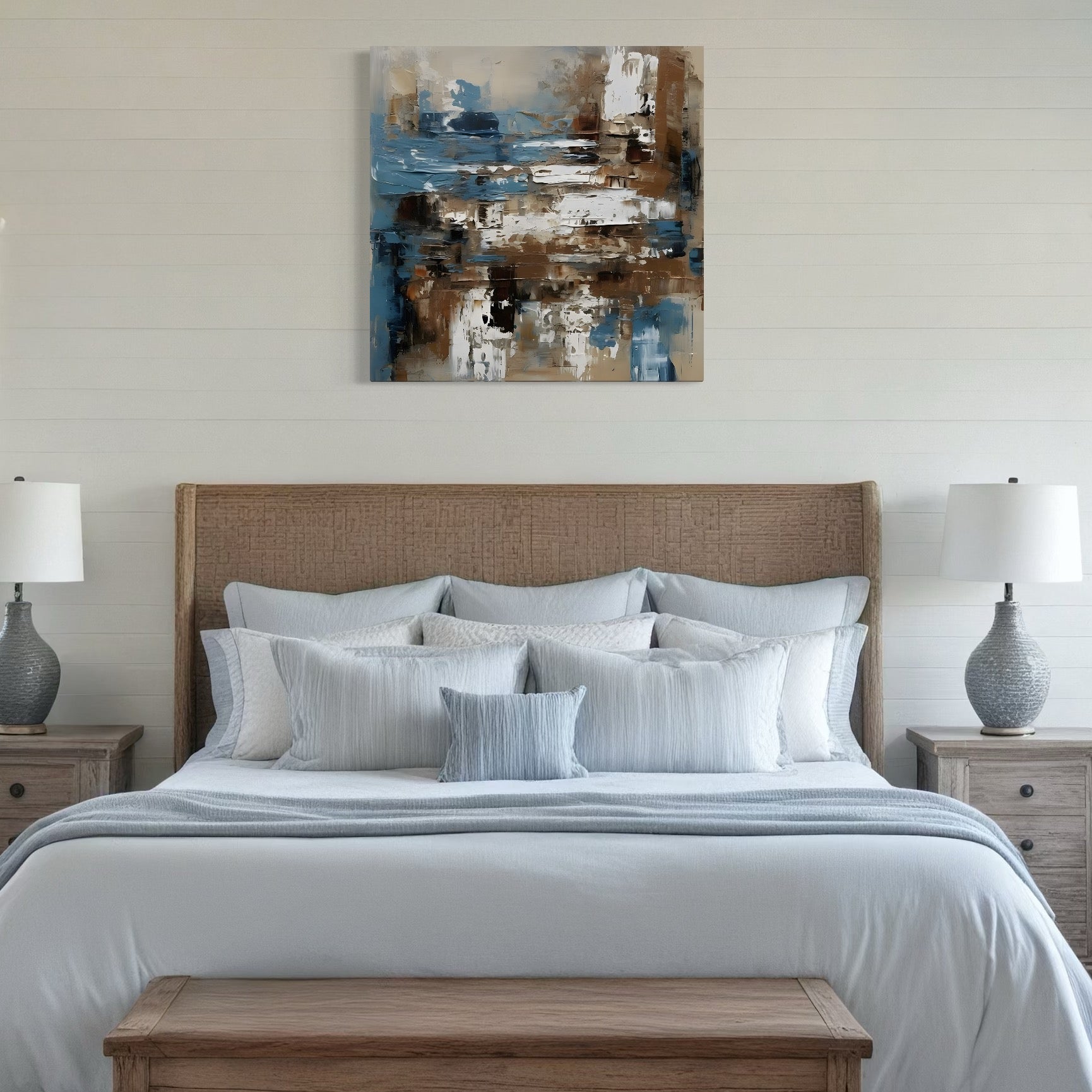 Tablou Canvas Premium LuxCanva® A1650, Painting Brown , Room, Decorativ, Cromatic, Abstract, Living, Culori Vibrante