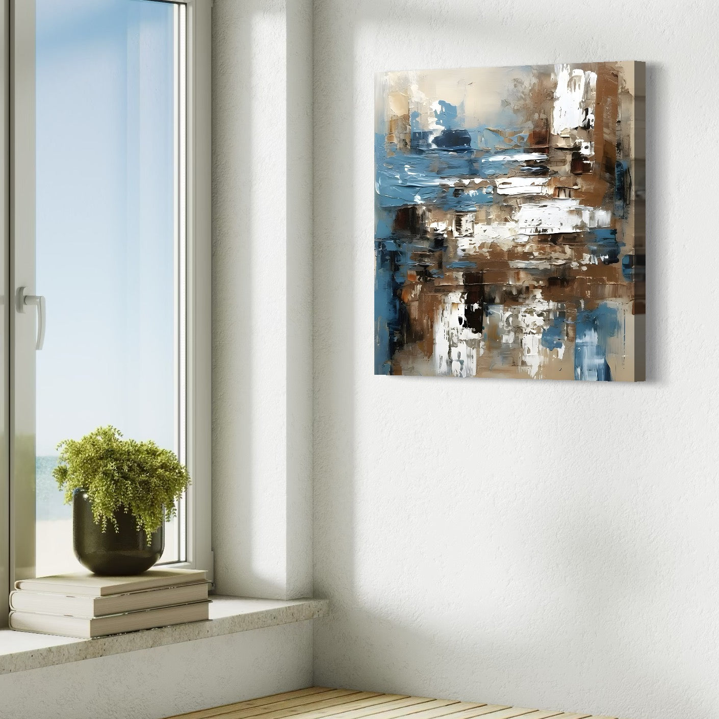 Tablou Canvas Premium LuxCanva® A1650, Painting Brown , Room, Decorativ, Cromatic, Abstract, Living, Culori Vibrante