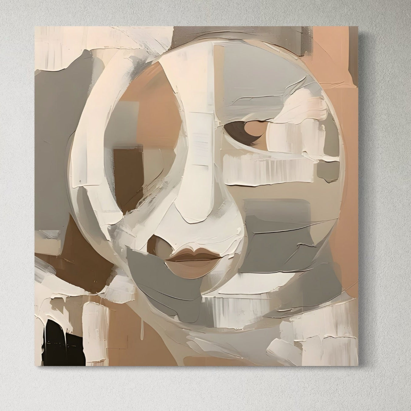 Tablou Canvas Premium LuxCanva® A1654, Abstract Lips , Room, Fata, Ochi, Decorativ, Living, Culori Vibrante