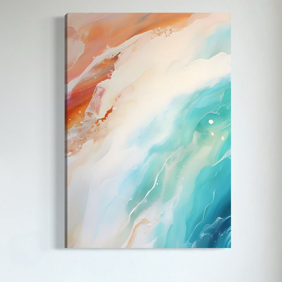 Tablou Canvas Premium LuxCanva® A1658, Colors Waves , Room, Decorativ, Abstract, Cromatic, Living, Culori Vibrante