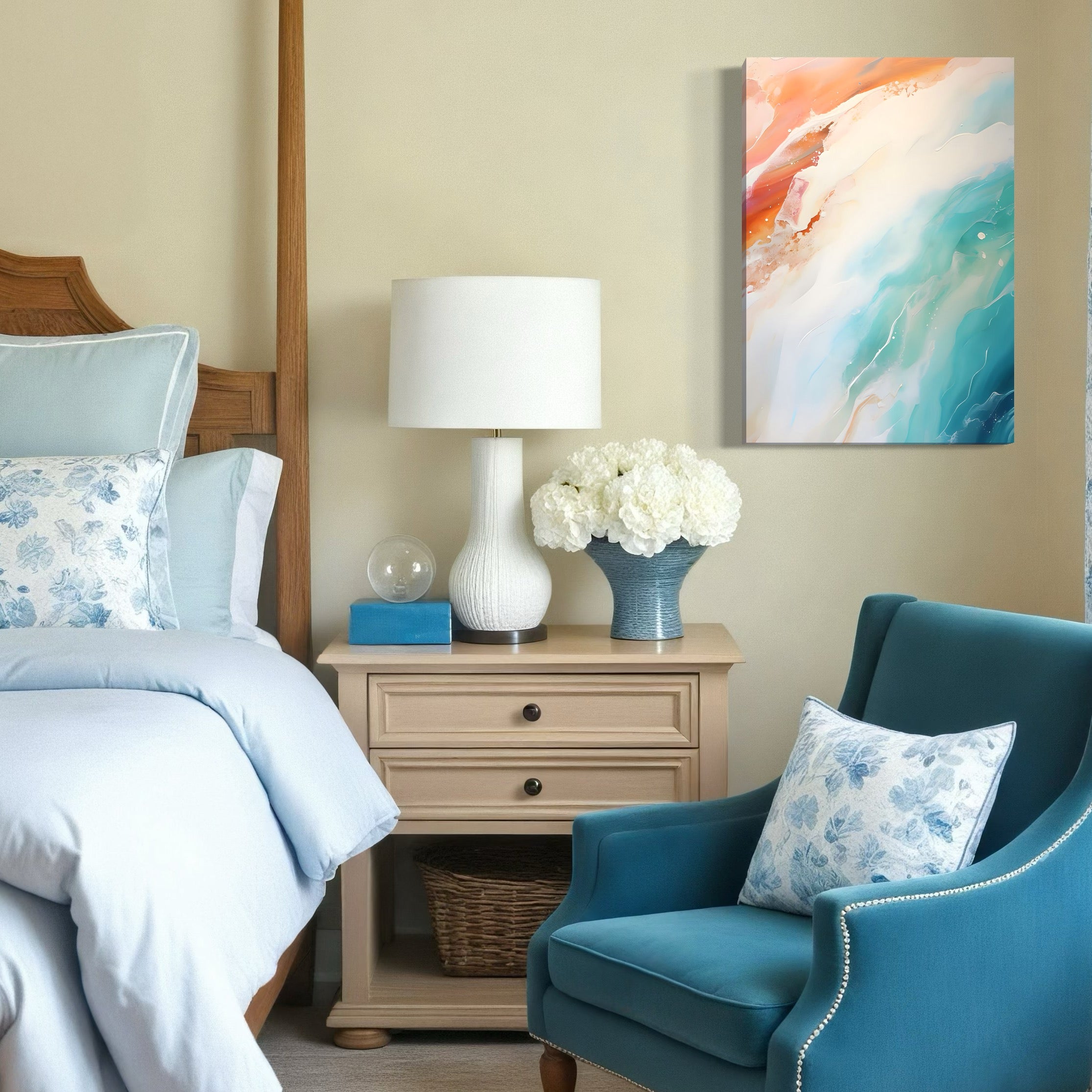 Tablou Canvas Premium LuxCanva® A1658, Colors Waves , Room, Decorativ, Abstract, Cromatic, Living, Culori Vibrante