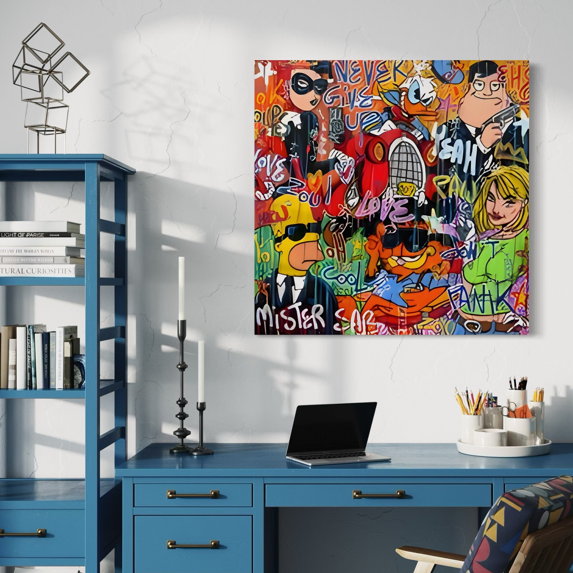 Tablou Canvas Premium LuxCanva® C1018, Cartoons Characters , Culori, Camera Copilului, Camera De Jocuri, Relaxare, Culori Vibrante