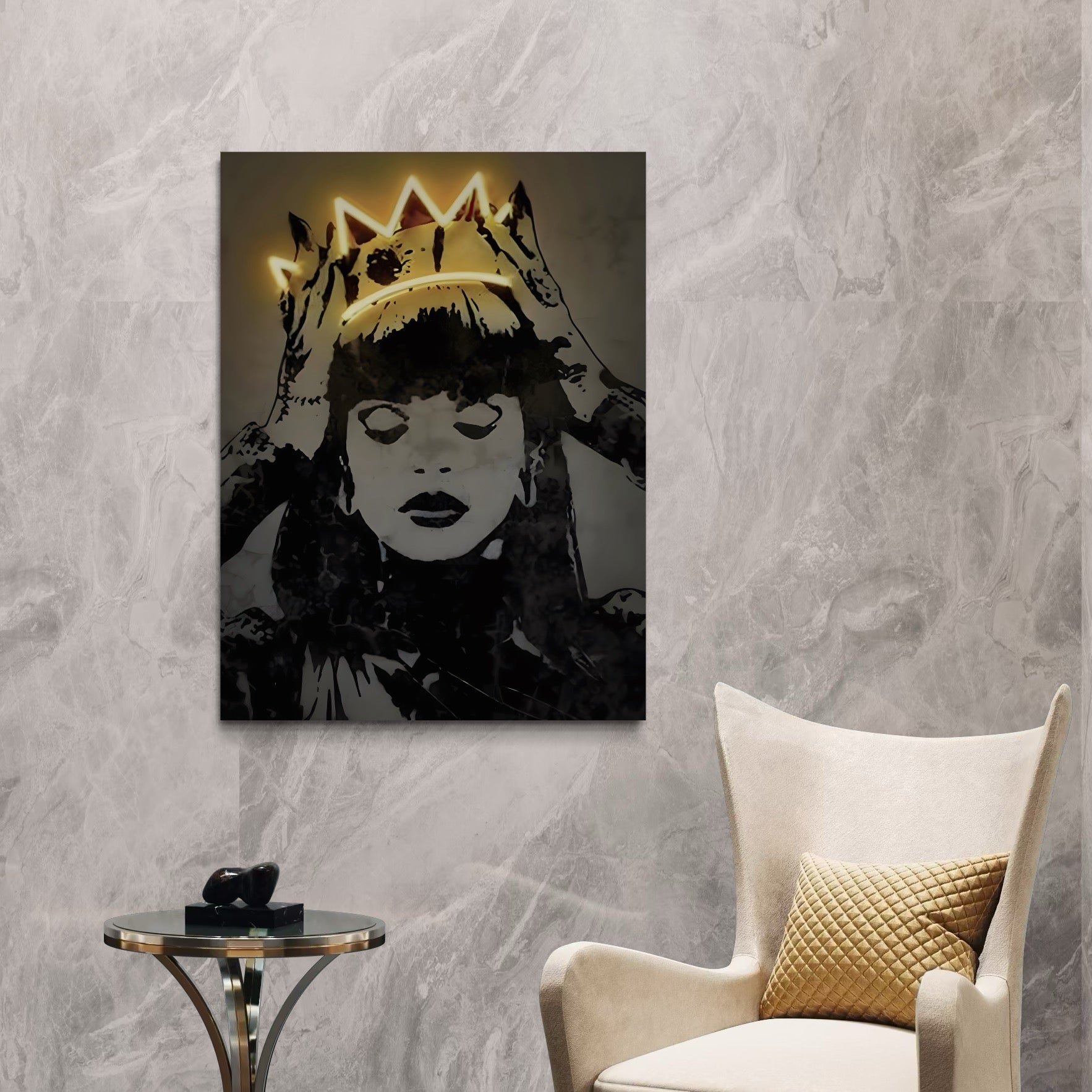 Tablou Canvas Premium LuxCanva® C1022, R&B Music Queen Rihanna , Culori, Queen Rihanna, Artist, Muzica, Dormitor, Living, Relaxare, Culori Vibrante