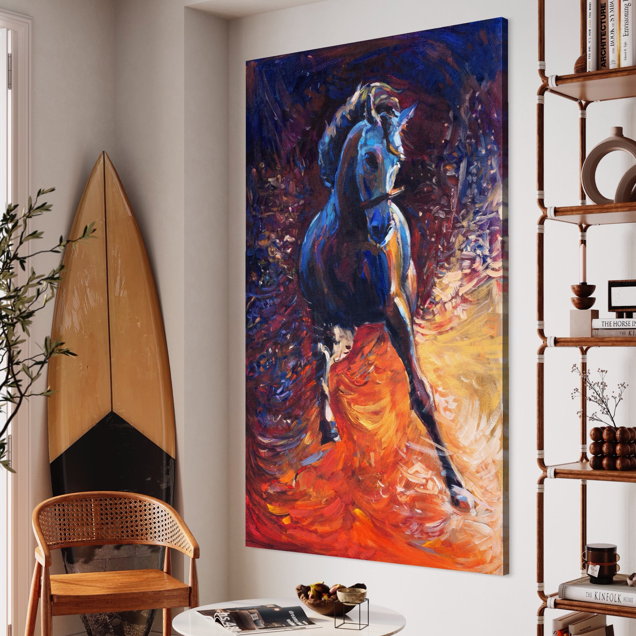 Tablou Canvas Premium LuxCanva® A1274, Horse, Living, Cal, Curse, Animal, Dormitor, Culori Vibrante