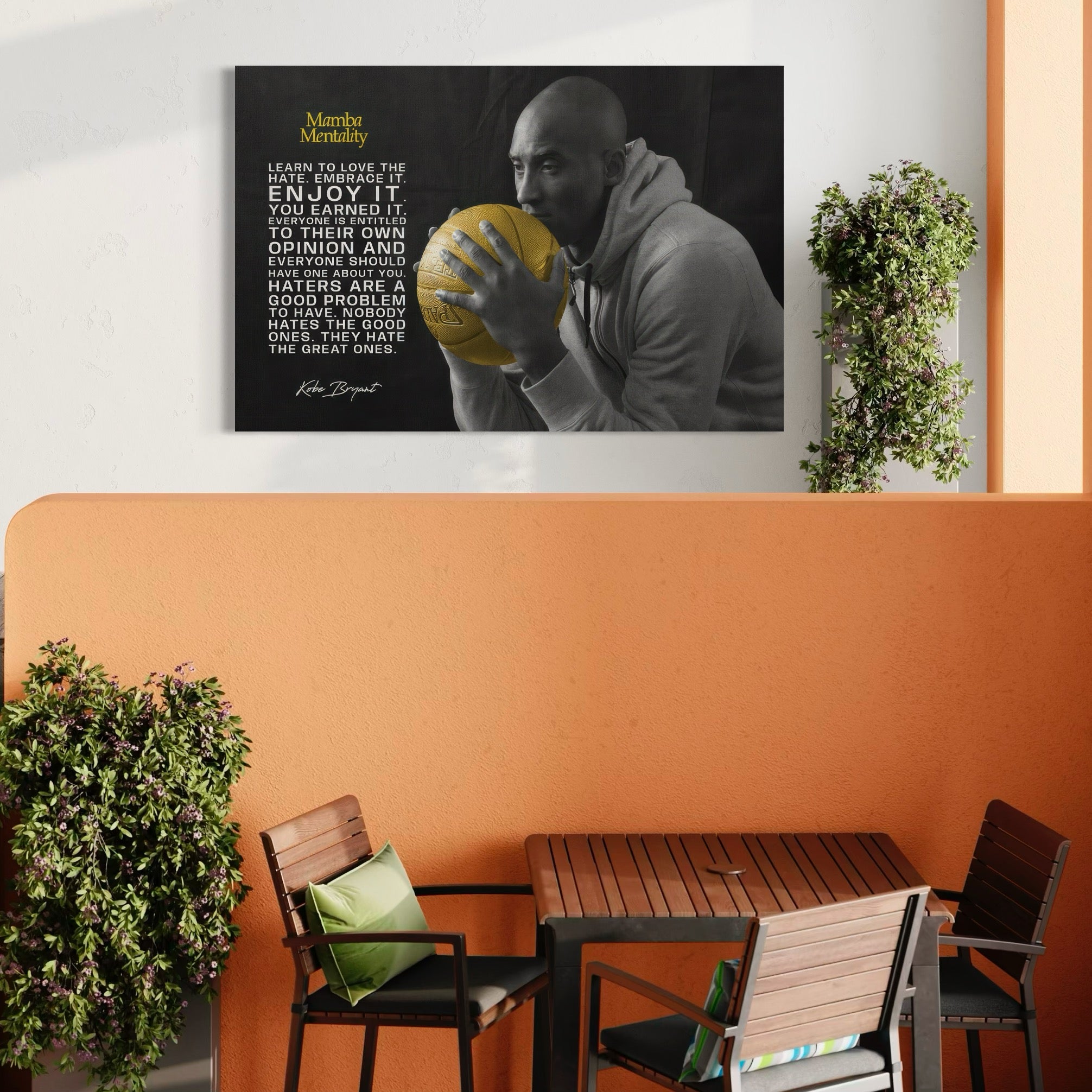 Tablou Canvas Premium LuxCanva® C1032, Kobe "Mamba" Bryant , Kobe, Mentality, Camera Copilului, Game Room, Bar, Relaxare, Culori Vibrante