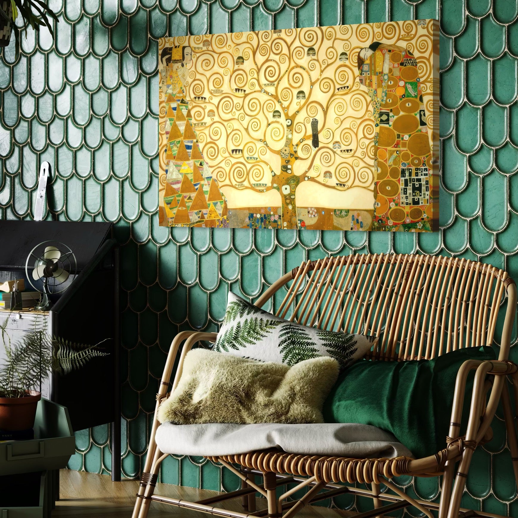 Tablou Canvas Premium LuxCanva® C1038, Tree Of Life , Copacul Vietii, Office, Living Room, Relaxare, Culori Vibrante