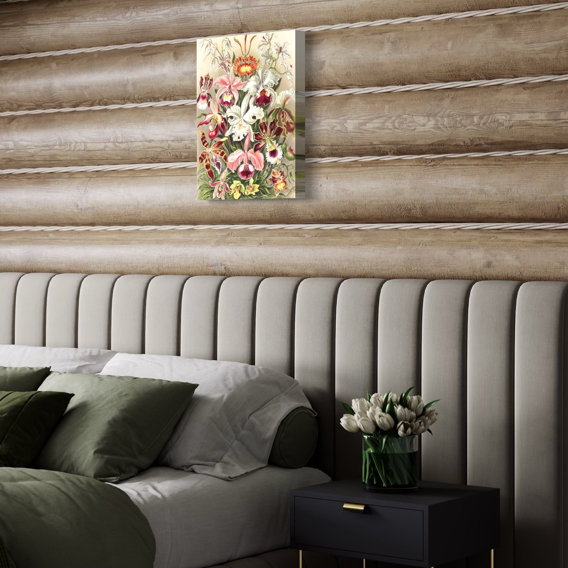 Tablou Canvas Premium LuxCanva® C1043, Orhidee Multicolore ,  Culori, Flori, Orhidee, Office, Living Room, Relaxare, Culori Vibrante