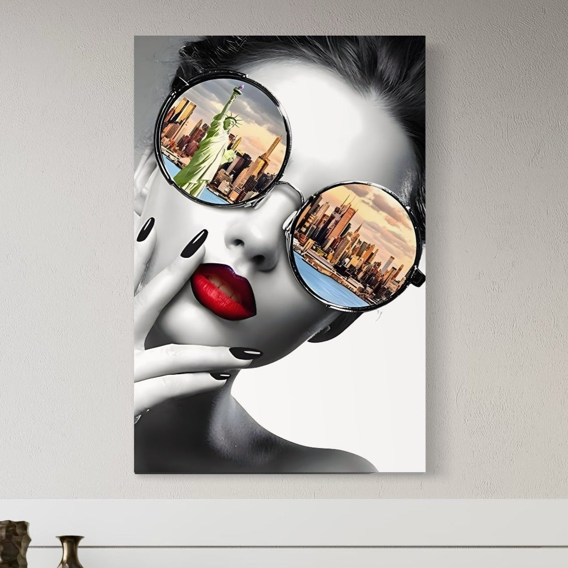 Tablou Canvas Premium LuxCanva® C1045, New York Fashion , Culori, Model, New York, Living Room, Bedroom, Relaxare, Culori Vibrante