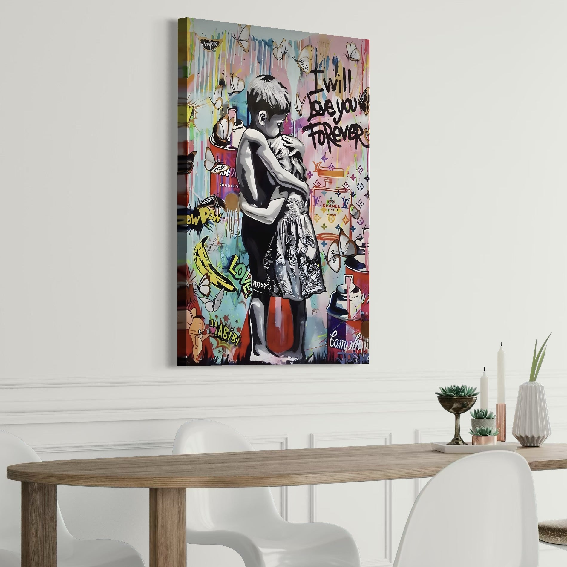 Tablou Canvas Premium LuxCanva® C1047, Brother's Love , Culori, Brothers, Endless Love, Living Room, Camera Copilului, Relaxare, Culori Vibrante