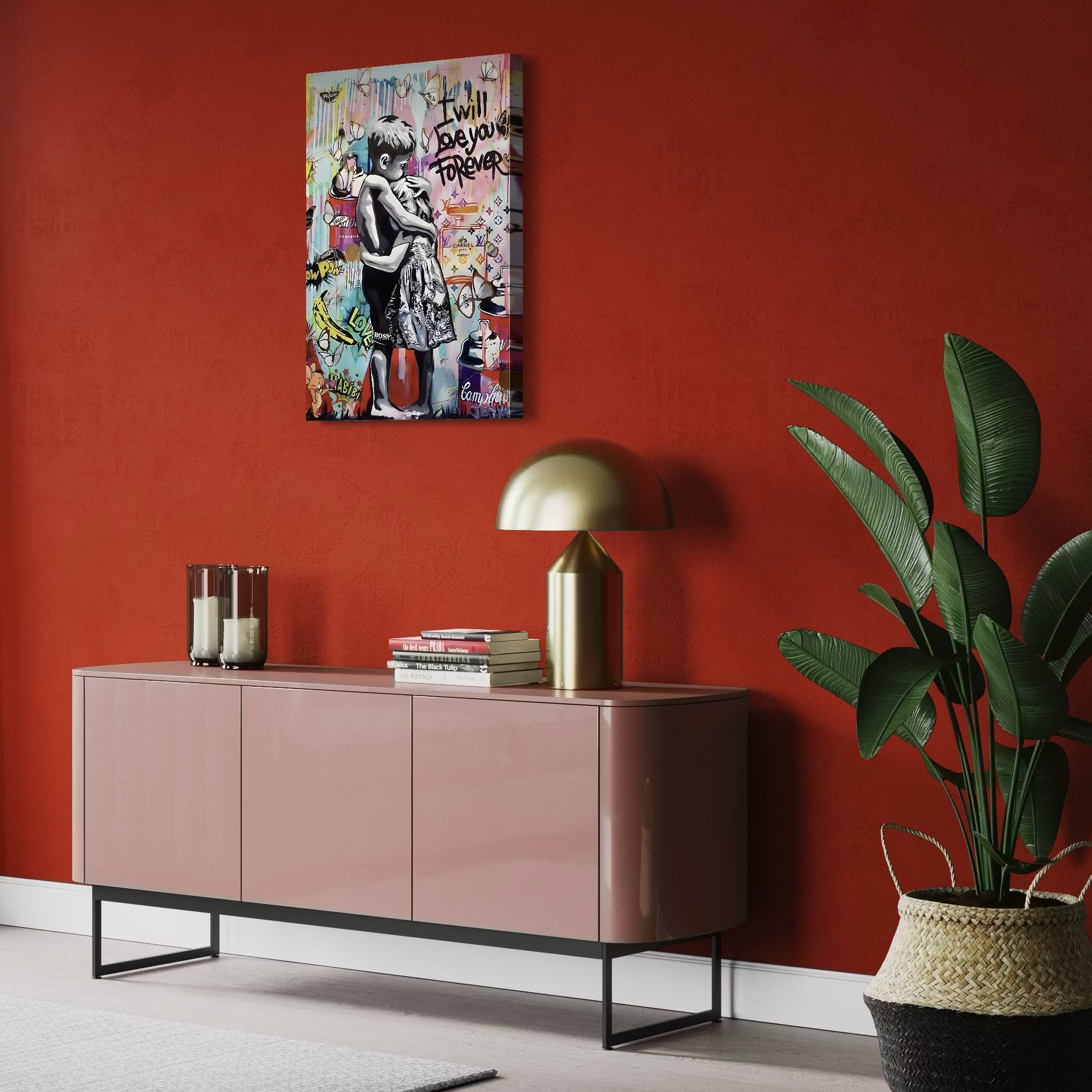 Tablou Canvas Premium LuxCanva® C1047, Brother's Love , Culori, Brothers, Endless Love, Living Room, Camera Copilului, Relaxare, Culori Vibrante