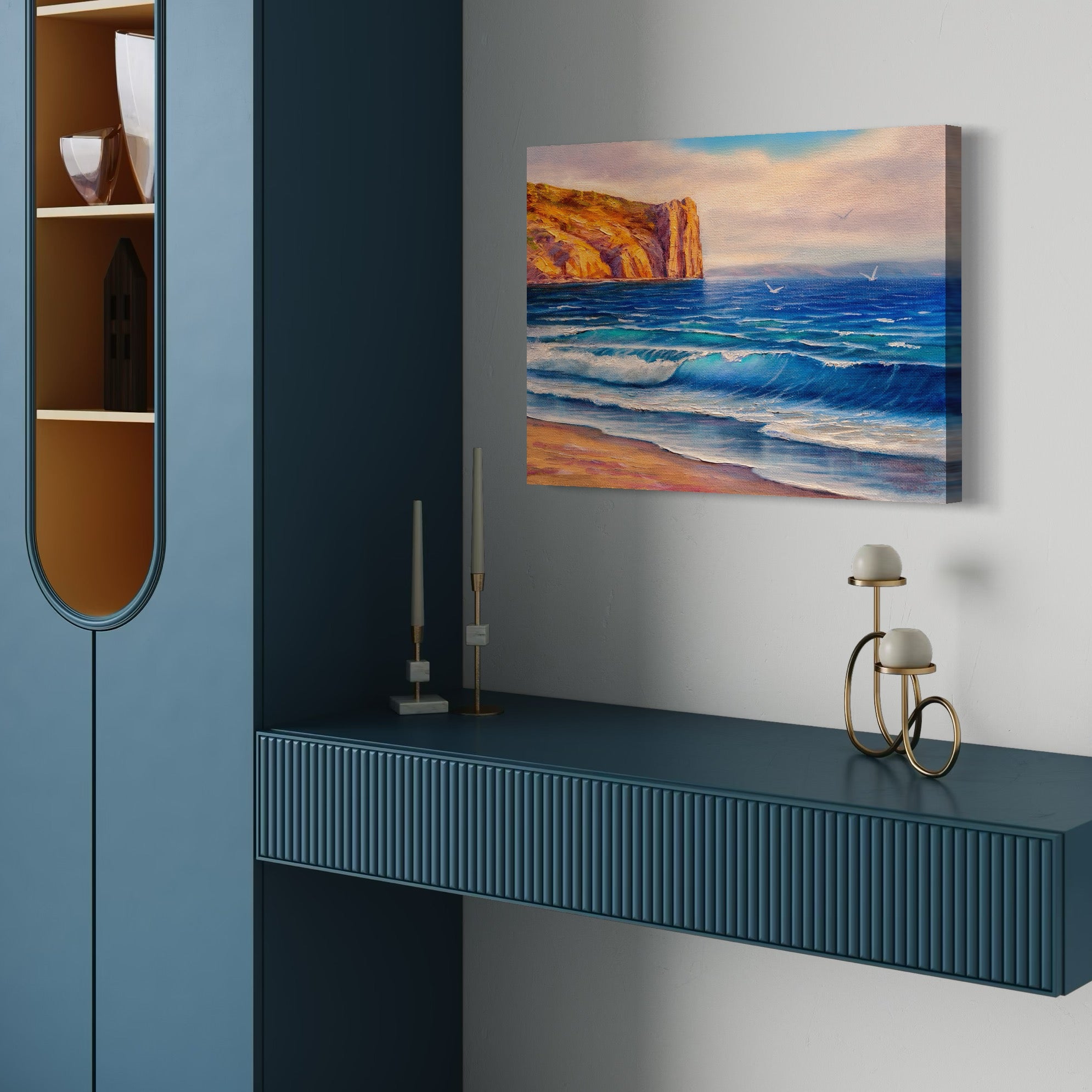 Tablou Canvas Premium, LuxCanva® C1066, Vara La Malul Marii, Vara, Plaja, Soare, Living Room, Office, Relaxare, Culori Vibrante