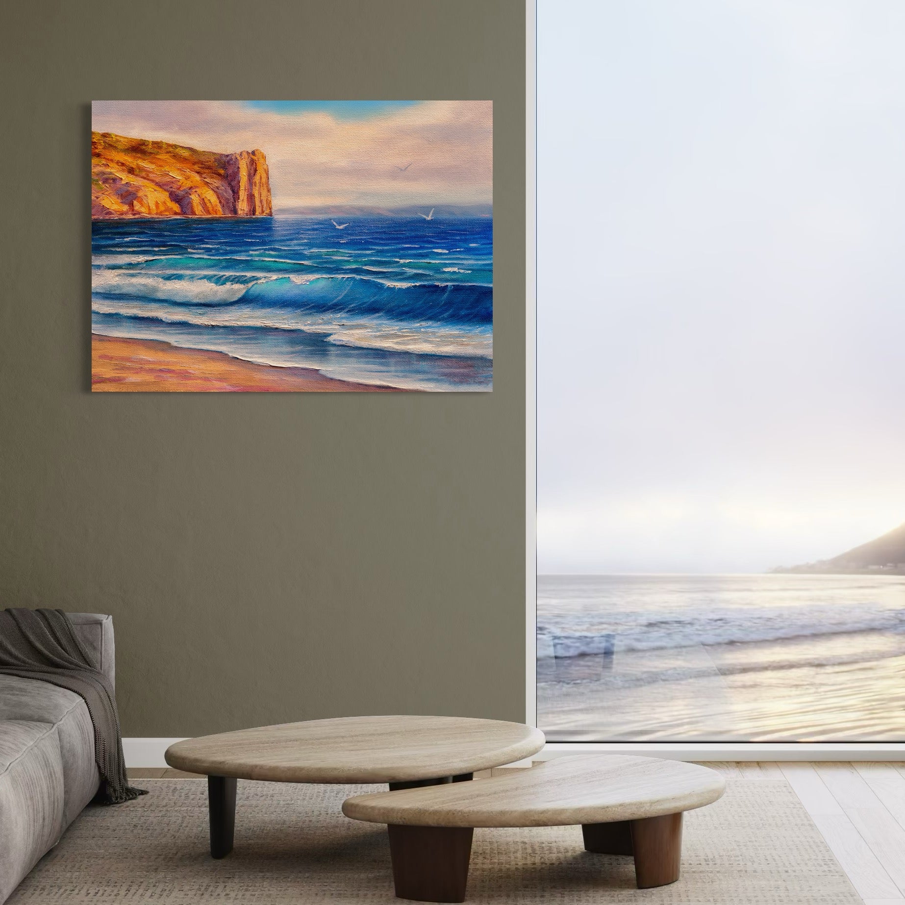 Tablou Canvas Premium, LuxCanva® C1066, Vara La Malul Marii, Vara, Plaja, Soare, Living Room, Office, Relaxare, Culori Vibrante