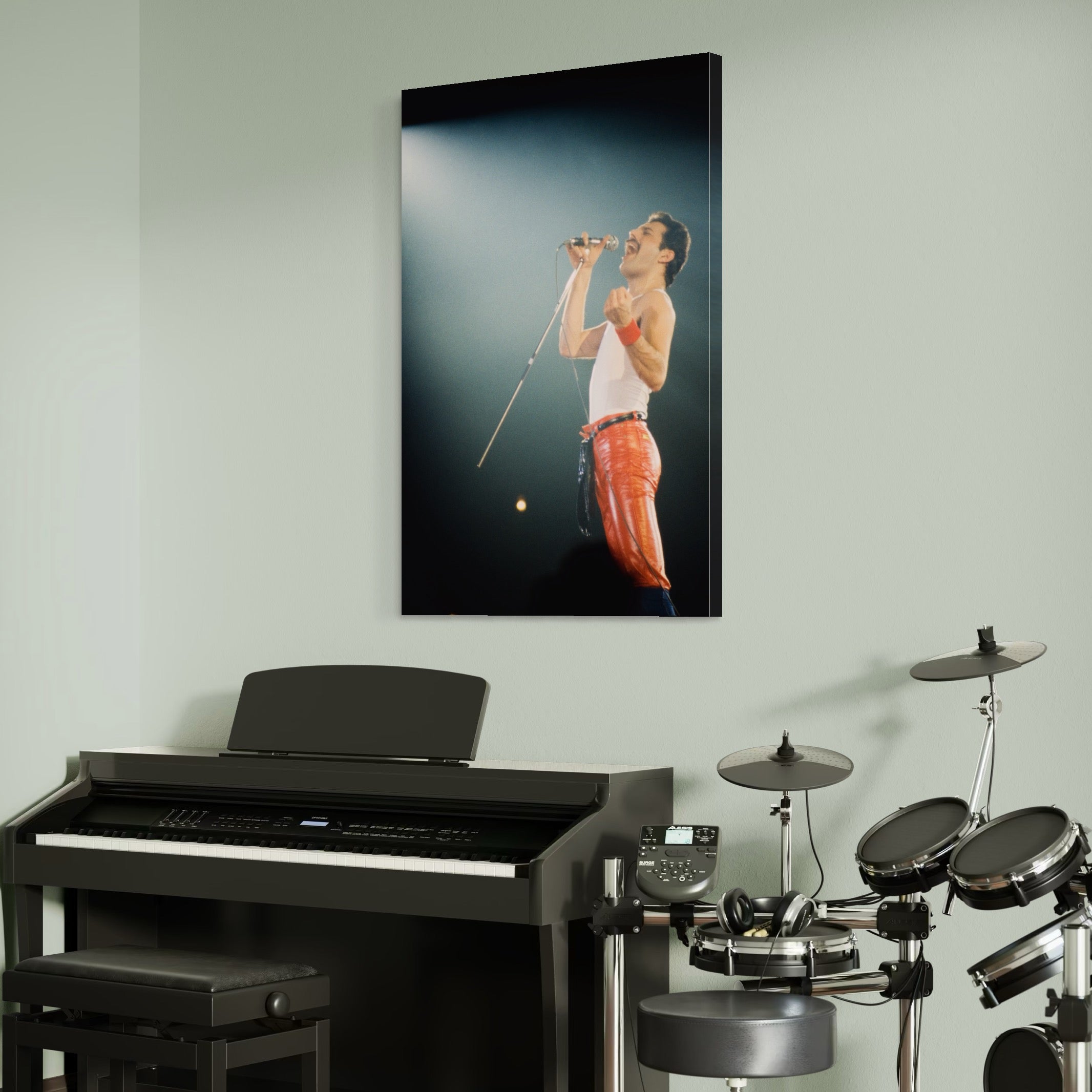 Tablou Canvas Premium LuxCanva® C1076, Freddie Mercury , Cantaret, Legenda, Freddie, Living Room, Office, Relaxare, Culori Vibrante