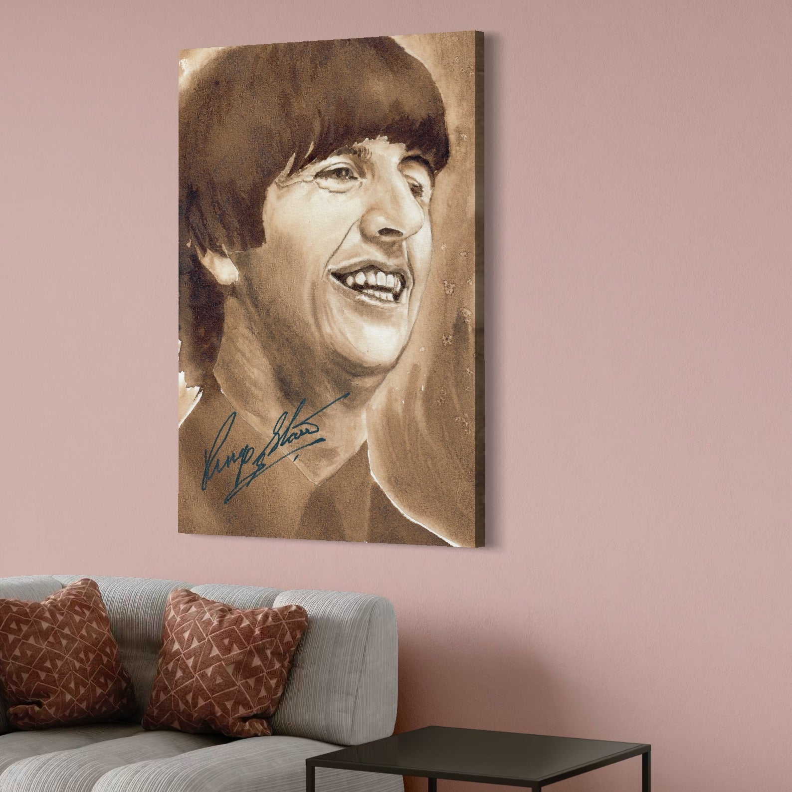 Tablou Canvas Premium LuxCanva® C1079, Beatles Ringo Star , Cantaret, Legenda, Ringo Star, Beatles, Living Room, Office, Relaxare, Culori Vibrante