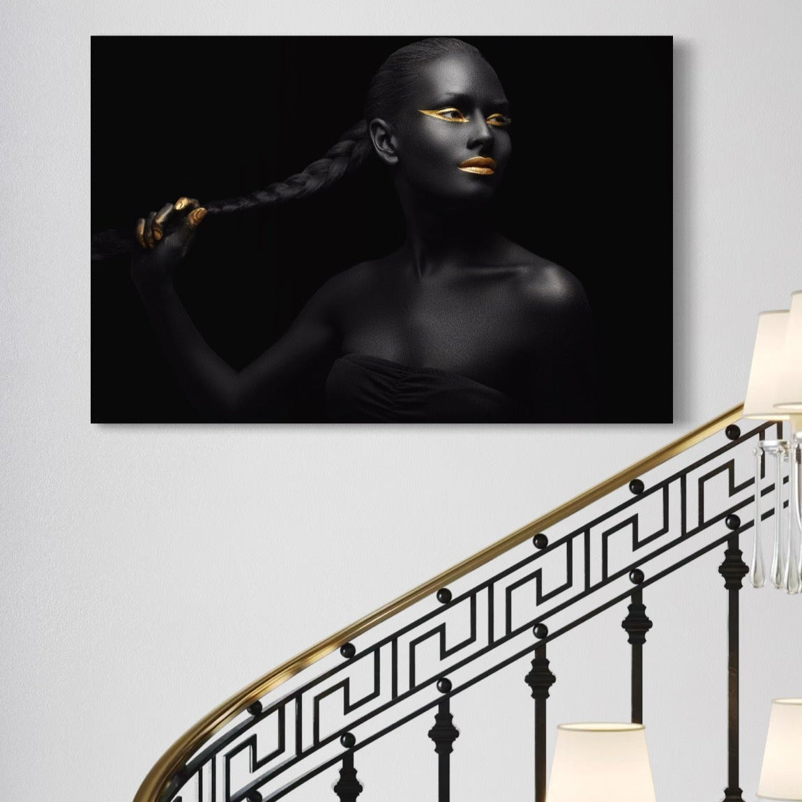 Tablou Canvas Premium LuxCanva® C1084, Frumusetea Femeii , Inspirational, Frumusete, Fata, Living Room, Bedroom, Relaxare, Culori Vibrante