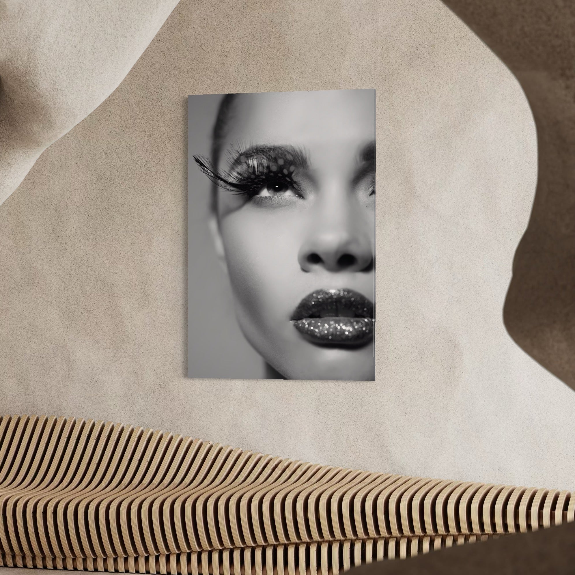 Tablou Canvas Premium LuxCanva® C1087, Privire Stralucitoare , Stralucitoare, Femeie, Privire, Living Room, Bedroom, Relaxare, Culori Vibrante