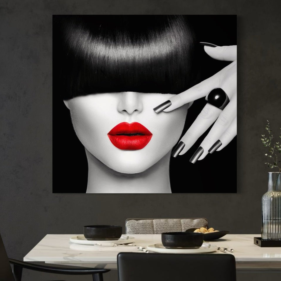 Tablou Canvas Premium LuxCanva® C1089, Fashion Diva , Fashion, Femeie, Privire, Living Room, Bedroom, Relaxare, Culori Vibrante