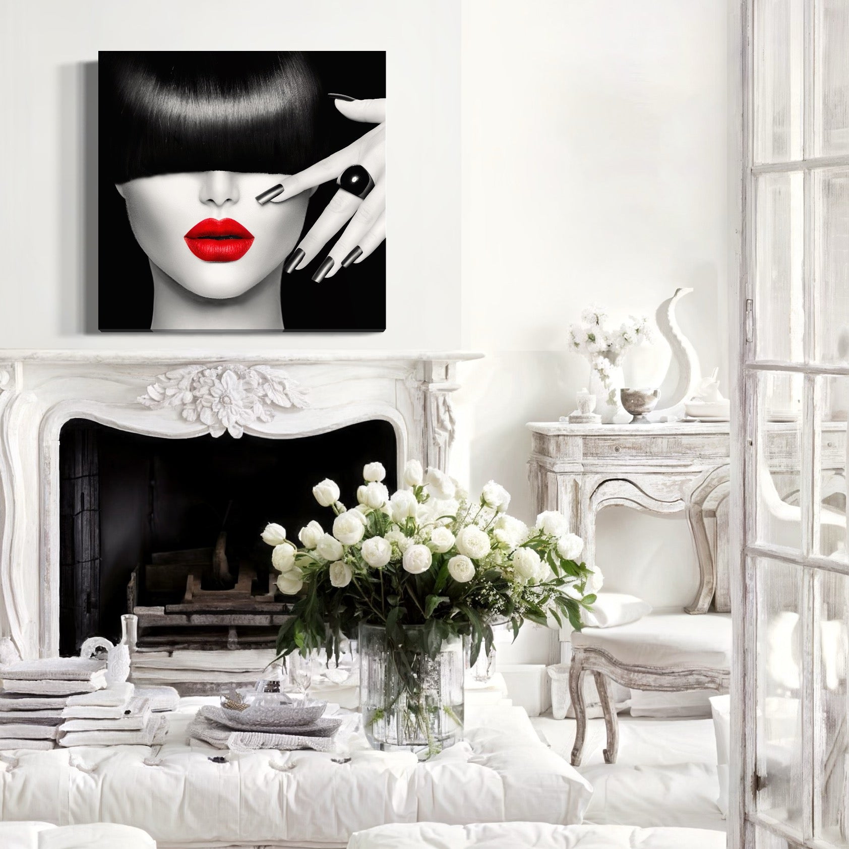 Tablou Canvas Premium LuxCanva® C1089, Fashion Diva , Fashion, Femeie, Privire, Living Room, Bedroom, Relaxare, Culori Vibrante