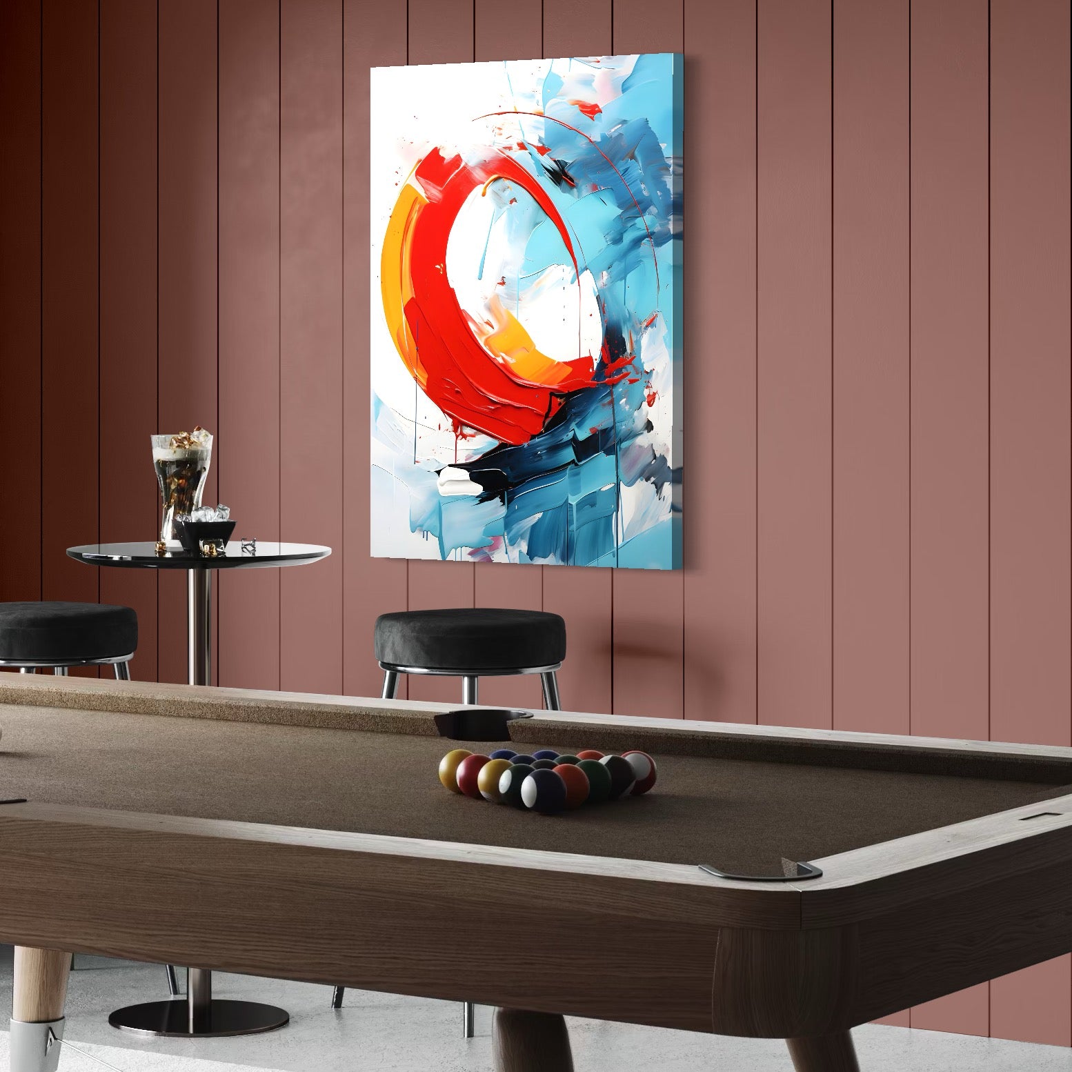 Tablou Canvas Premium LuxCanva® C1103, Tablou Abstract , Culori, Abstract, Living Room, Bedroom, Relaxare, Culori Vibrante