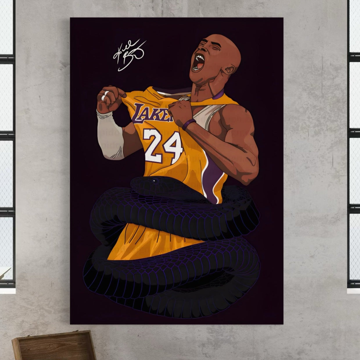 Tablou Canvas Premium LuxCanva® C1105, The Legend Kobe Bryant , Culori, Kobe Bryant, Legenda, Game Room, Relaxare, Culori Vibrante