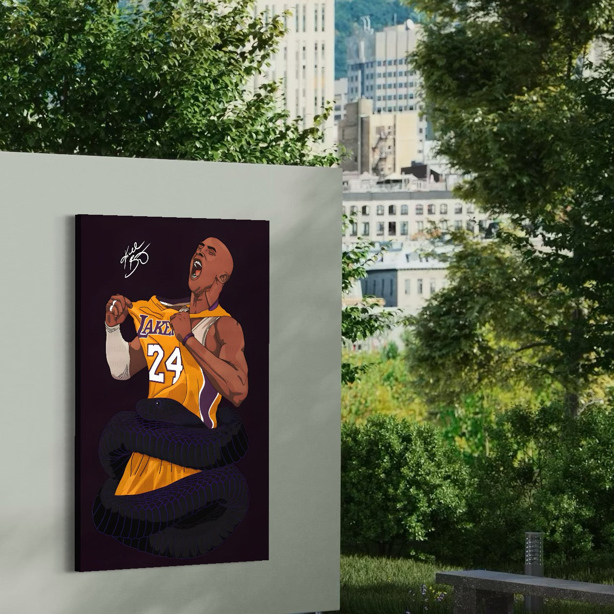 Tablou Canvas Premium LuxCanva® C1105, The Legend Kobe Bryant , Culori, Kobe Bryant, Legenda, Game Room, Relaxare, Culori Vibrante