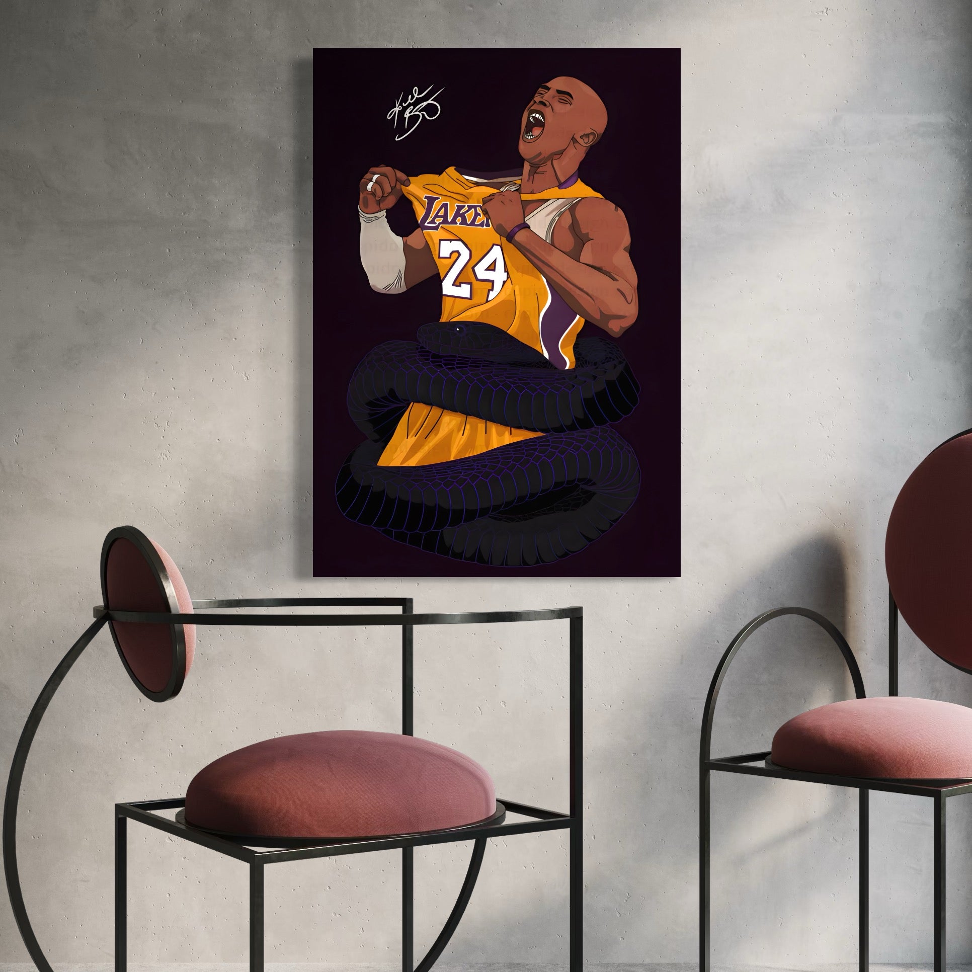 Tablou Canvas Premium LuxCanva® C1105, The Legend Kobe Bryant , Culori, Kobe Bryant, Legenda, Game Room, Relaxare, Culori Vibrante