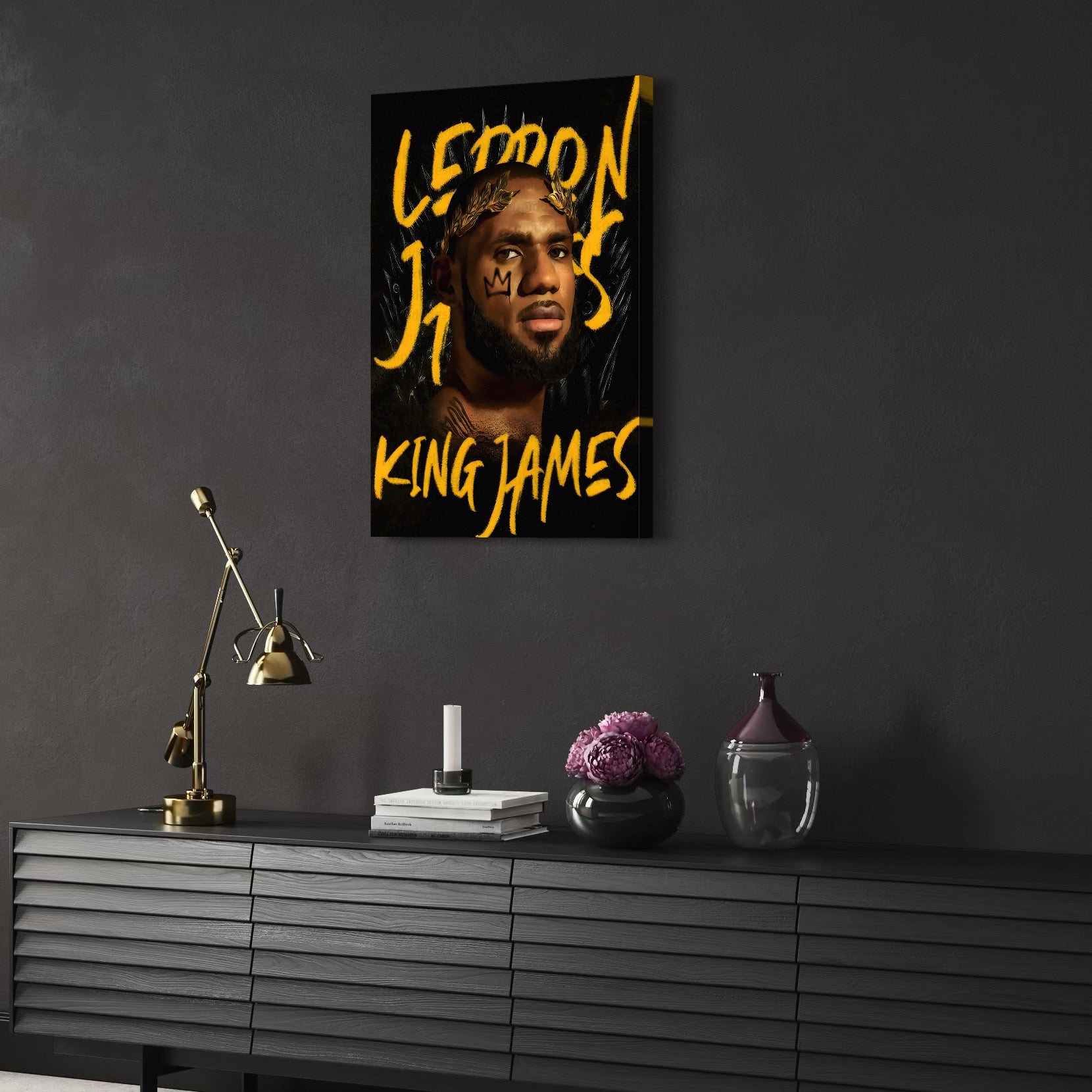 Tablou Canvas Premium LuxCanva® C1108, Lebron James , Culori, Basketball, Lebron, Game Room, Bar, Relaxare, Culori Vibrante
