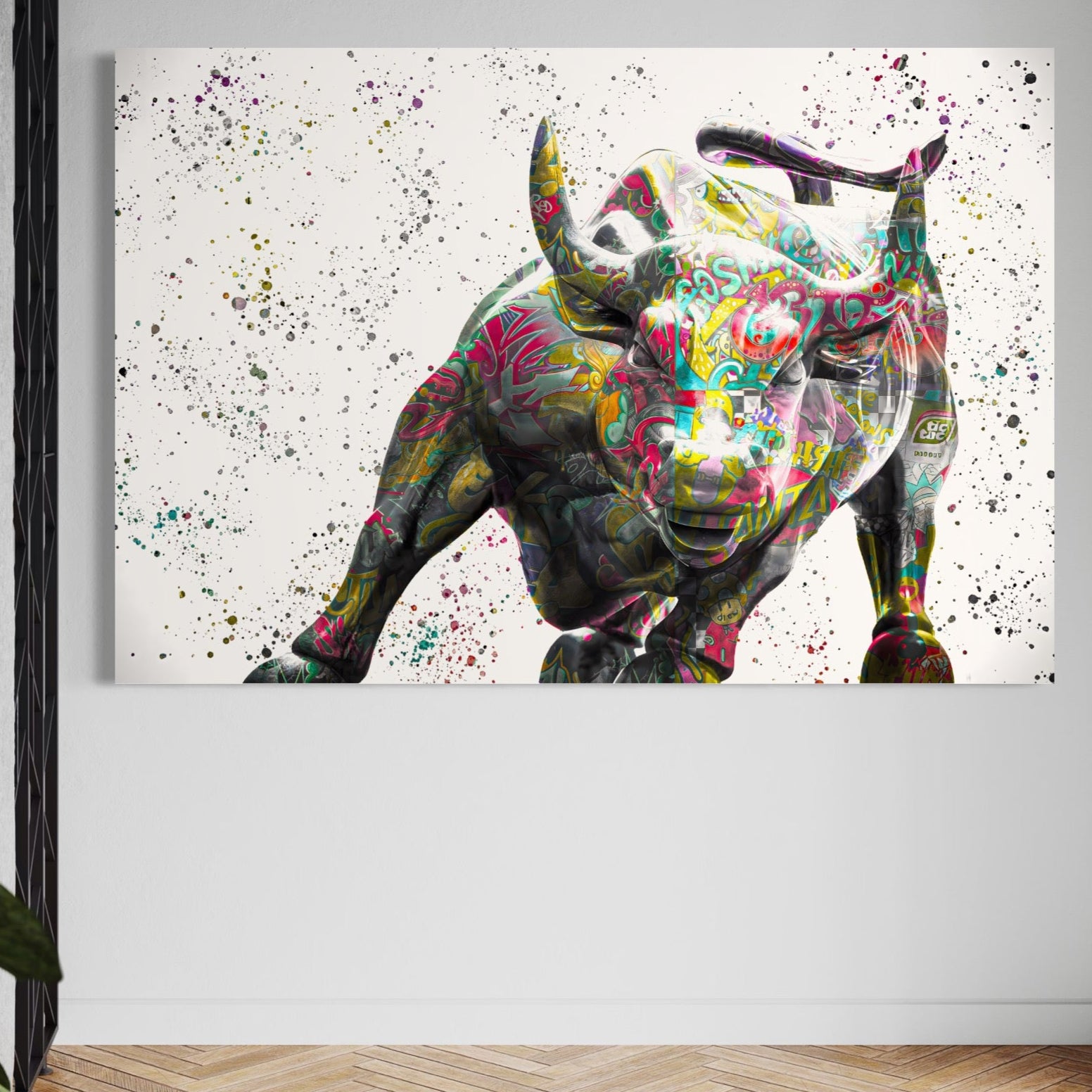 Tablou Canvas Premium LuxCanva® A1191, Bull Market ,  Stock Market, Birou, Financiar, Colorat, Culori Vibrante