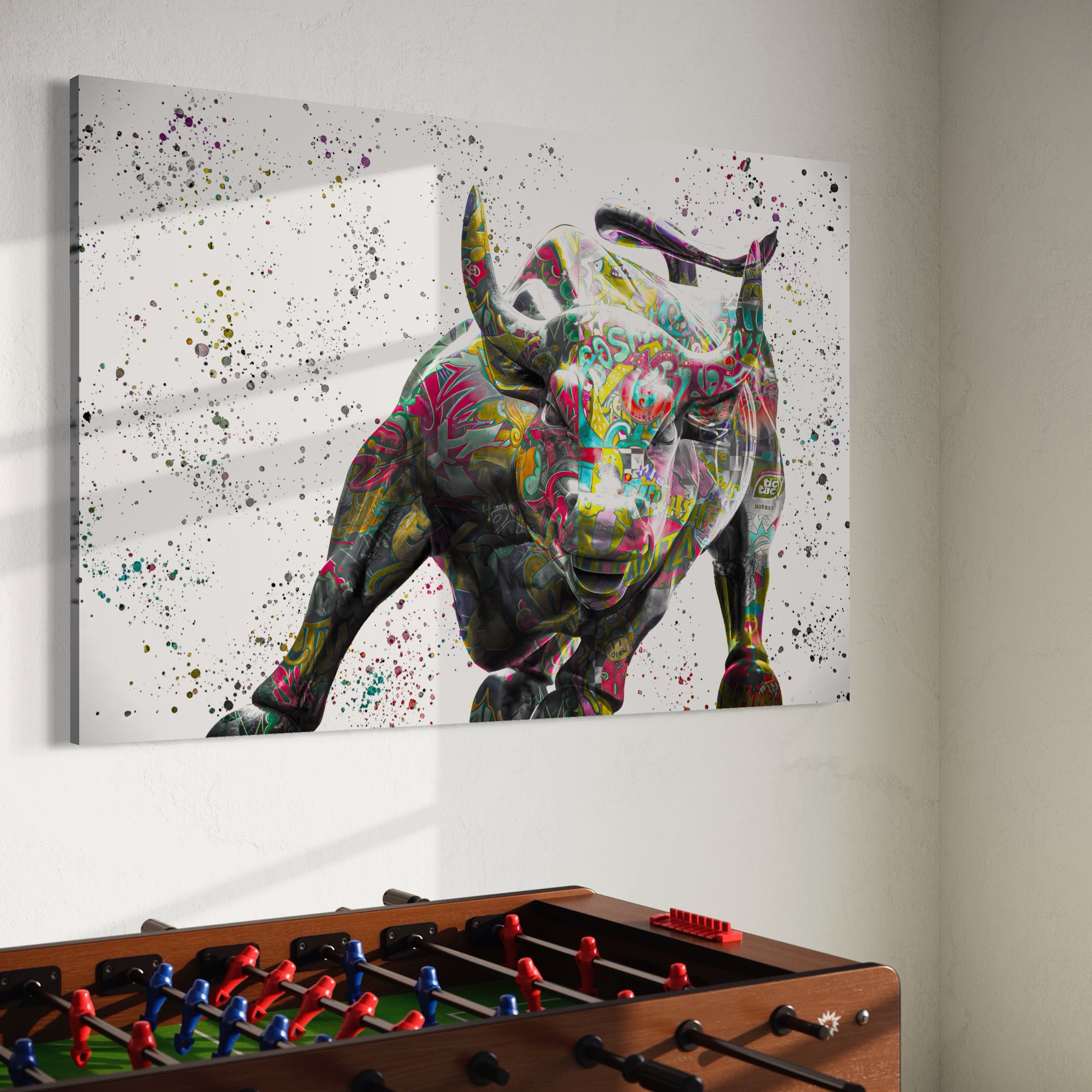 Tablou Canvas Premium LuxCanva® A1191, Bull Market ,  Stock Market, Birou, Financiar, Colorat, Culori Vibrante