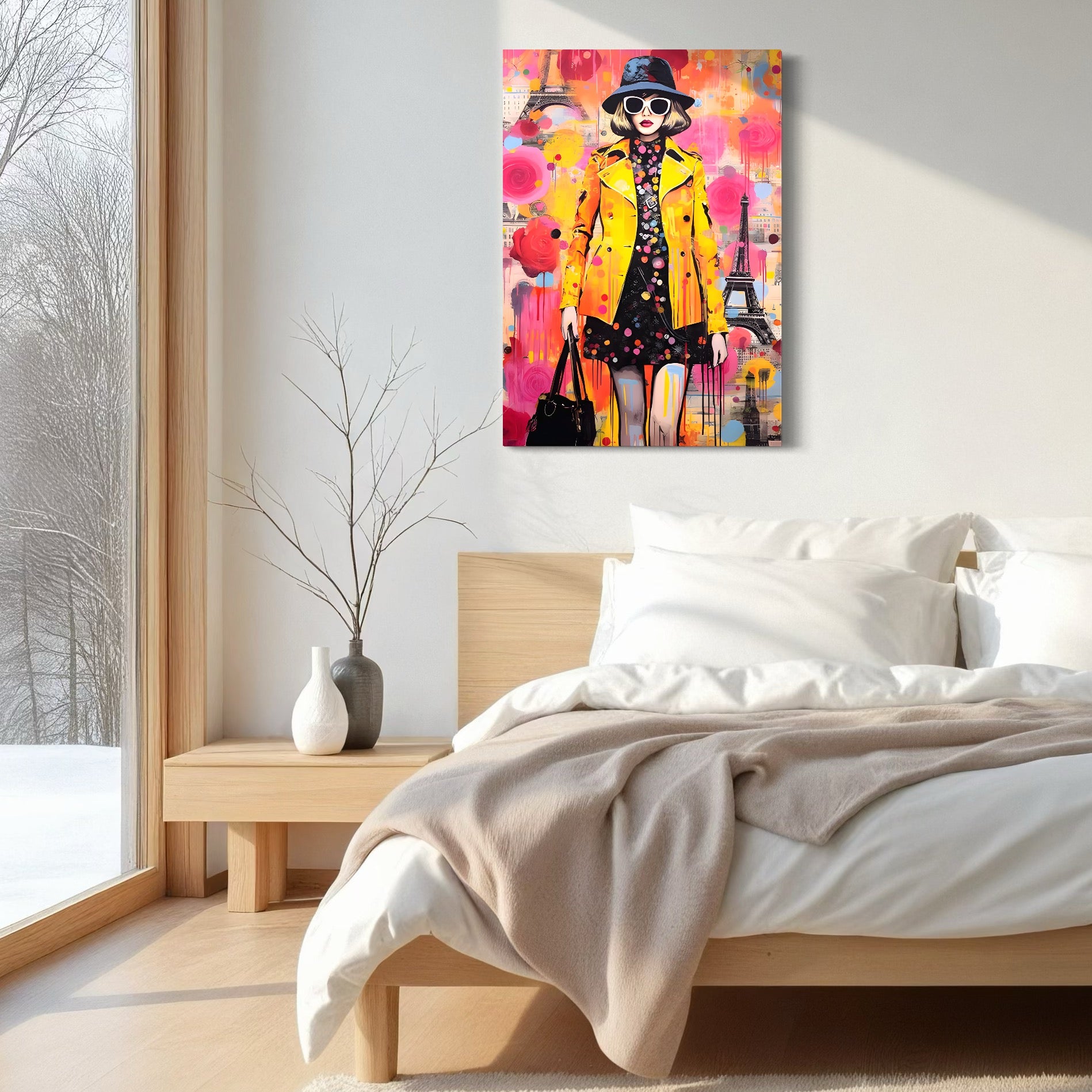 Tablou Canvas Premium LuxCanva® C1111, Paris Fashion Week , Culori, Fashion, Beautiful, Paris, Living Room, Bar, Relaxare, Culori Vibrante