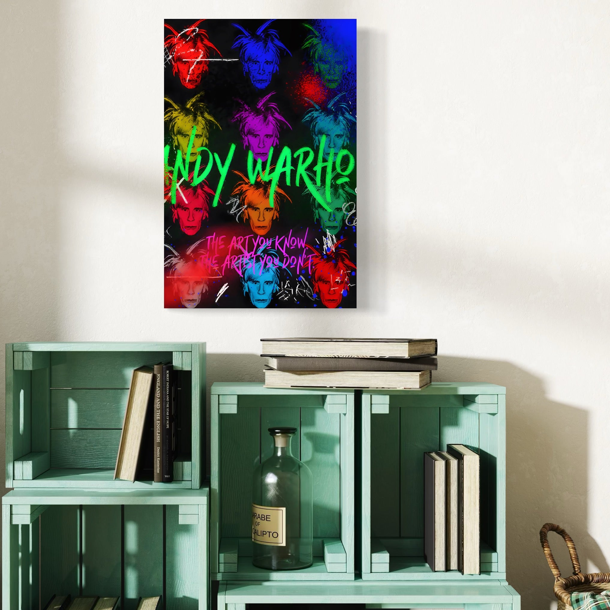 Tablou Canvas Premium LuxCanva® C1112, Painting Of Andy Warhol , Culori, Artist, Andy Warhol, Painting, Living Room, Office, Relaxare, Culori Vibrante