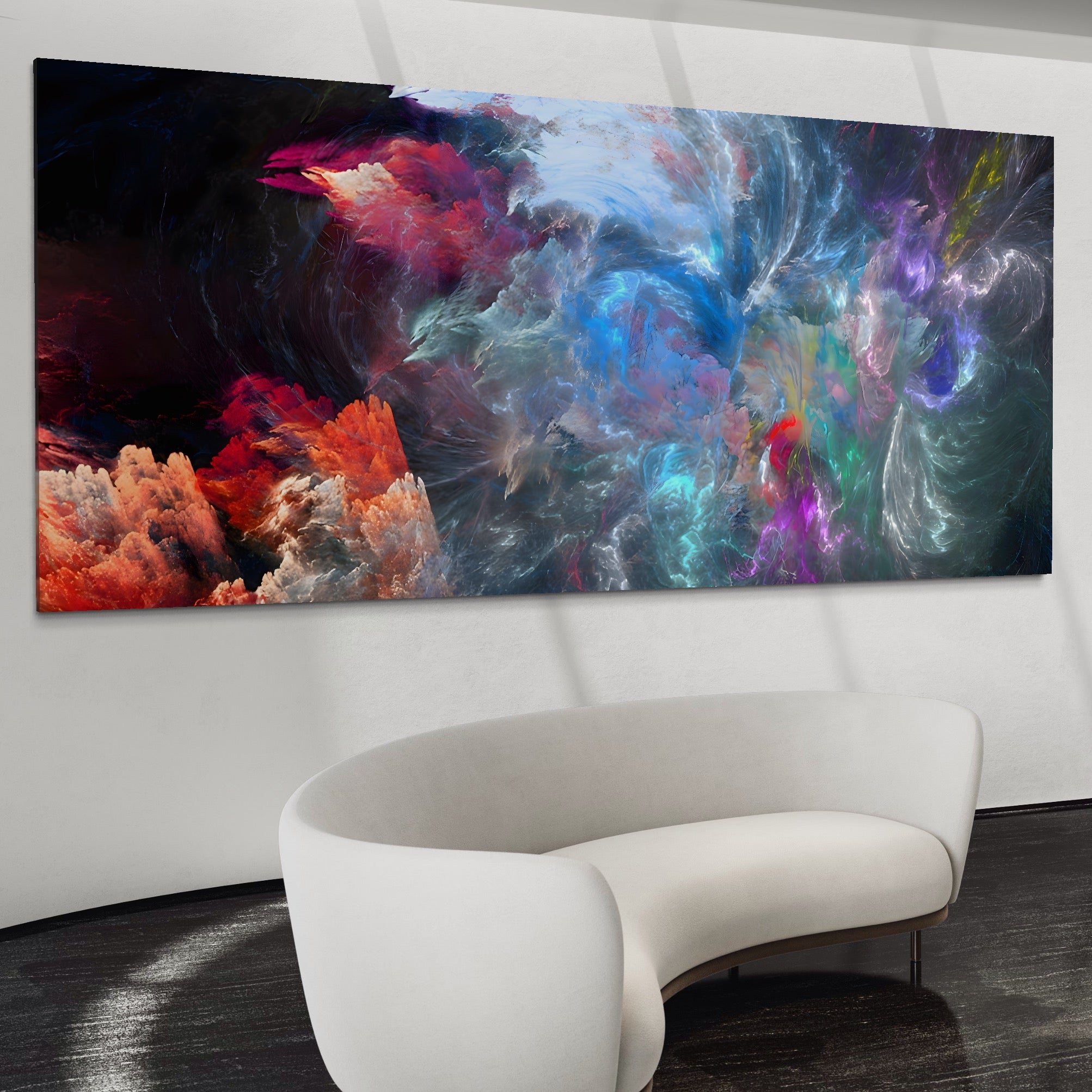 Tablou Canvas Premium LuxCanva® A1185, Colorful Cosmos , Colorat, Spatiu, Dormitor Abstract, Culori Vibrante