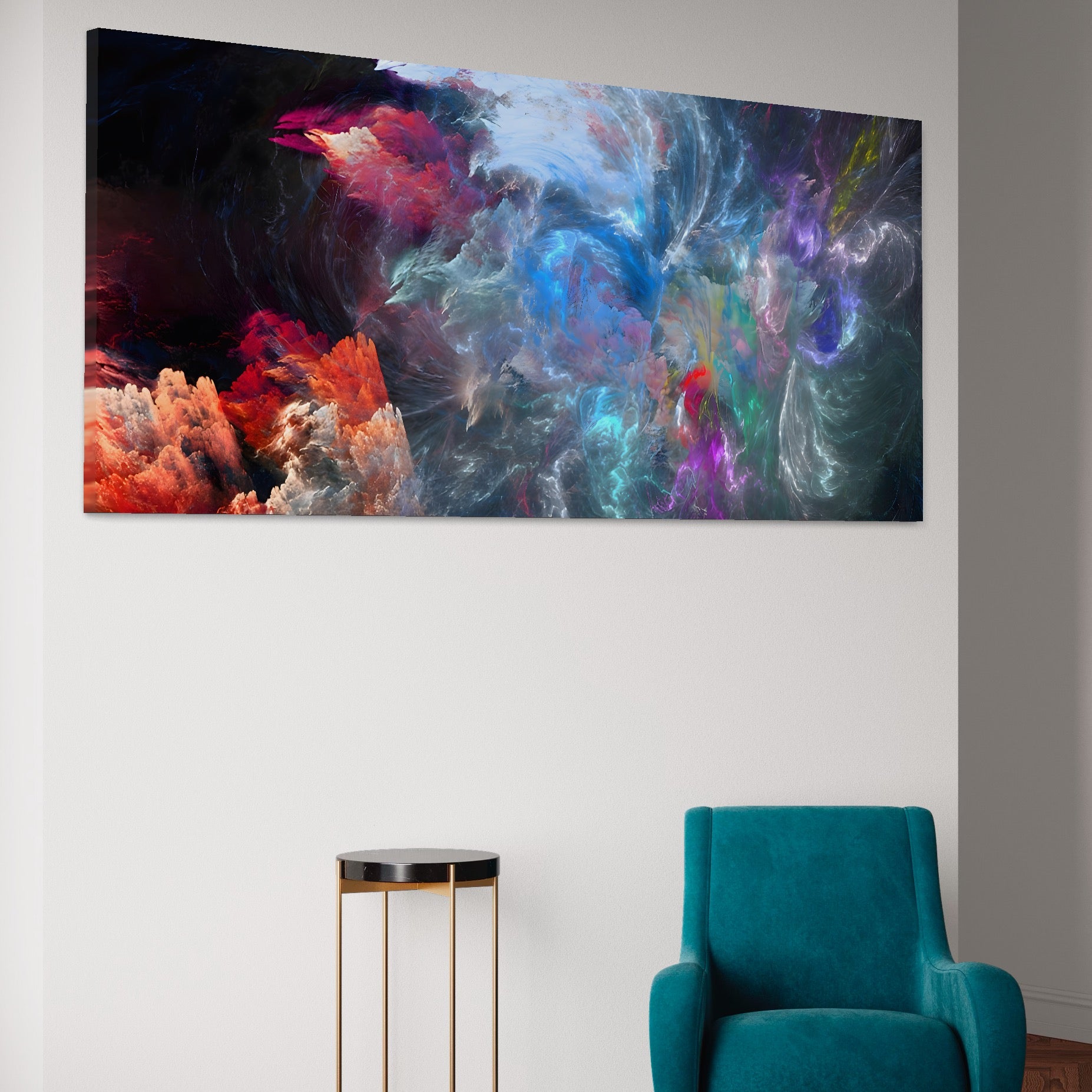 Tablou Canvas Premium LuxCanva® A1185, Colorful Cosmos , Colorat, Spatiu, Dormitor Abstract, Culori Vibrante